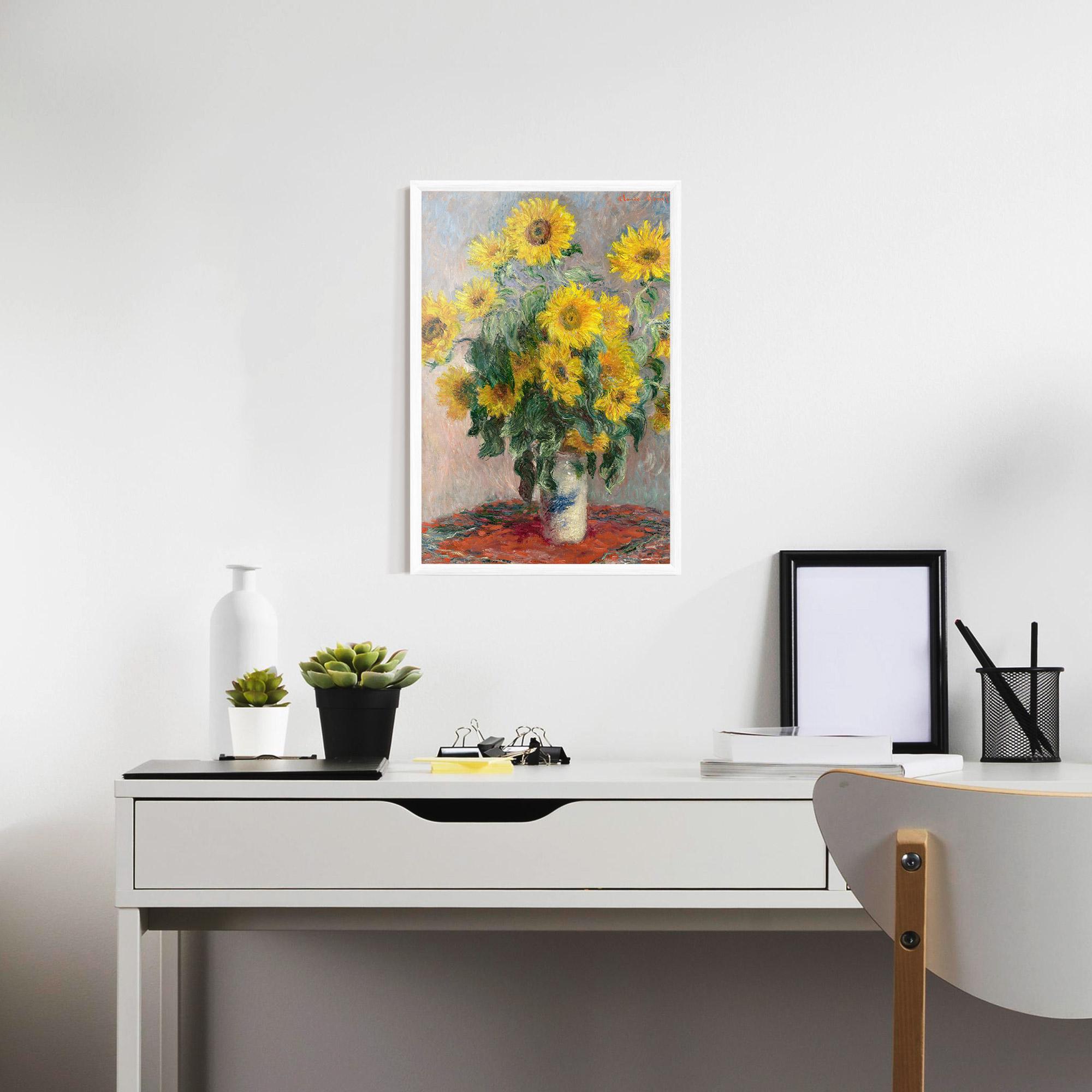 Рамкиран постер Bouquet Of Sunflowers 1881 mockup 7