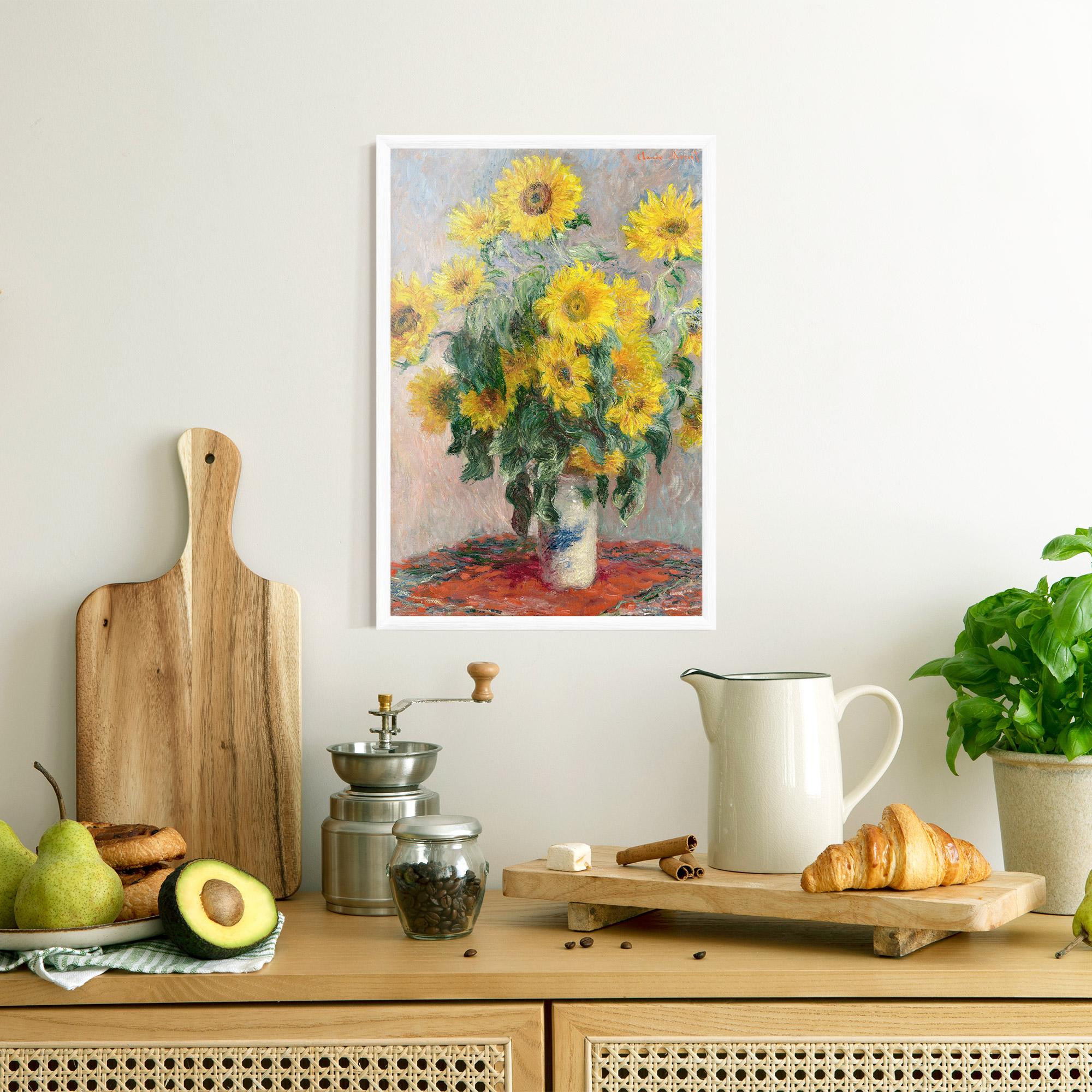 Рамкиран постер Bouquet Of Sunflowers 1881 mockup 8