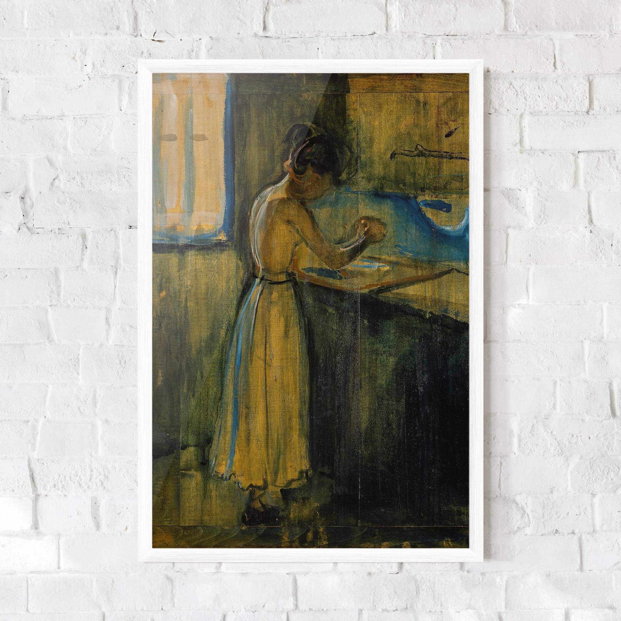 Рамкиран постер Woman Washing Herself mockup 0