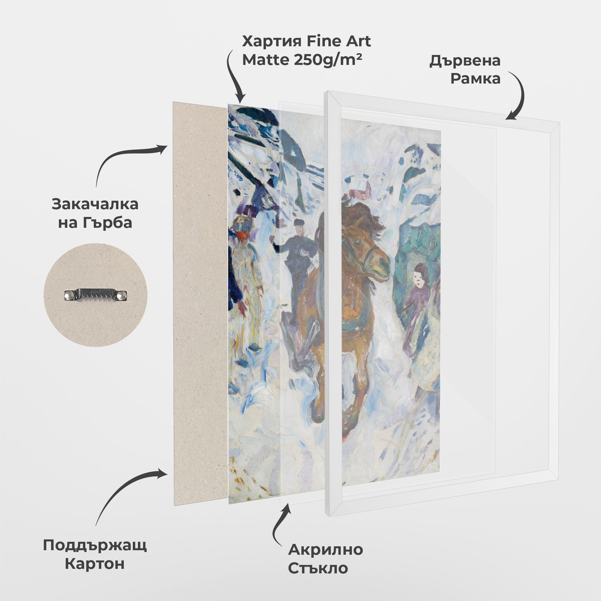 Рамкиран постер Galloping Horse mockup 1