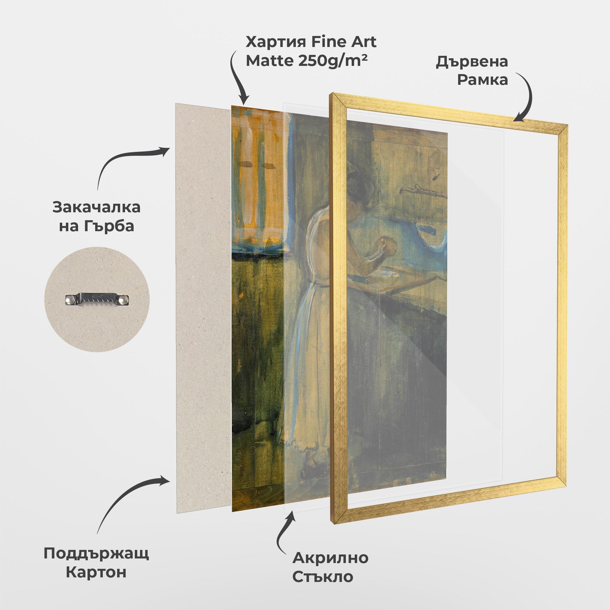 Рамкиран постер Woman Washing Herself mockup 1