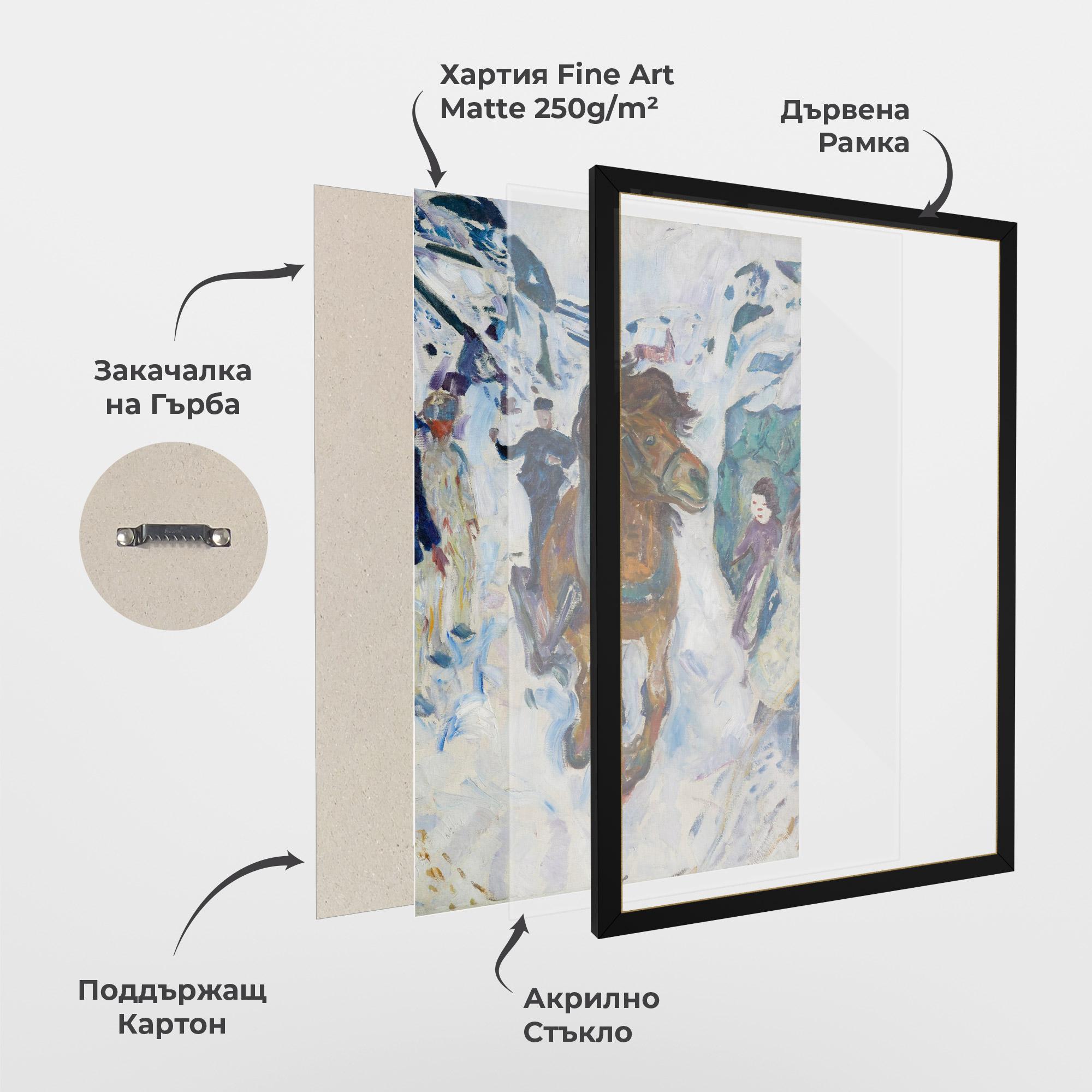 Рамкиран постер Galloping Horse mockup 1