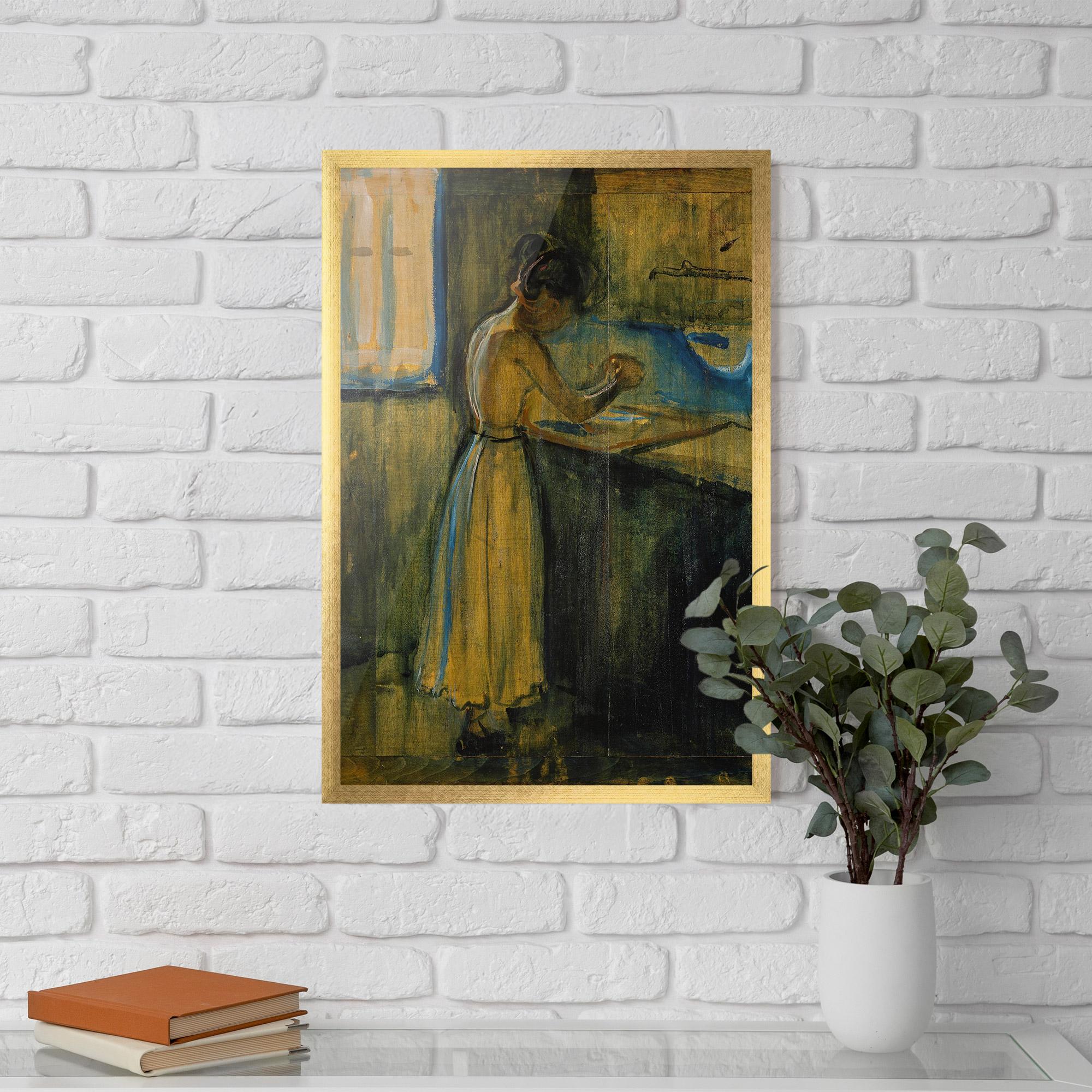 Рамкиран постер Woman Washing Herself mockup 5