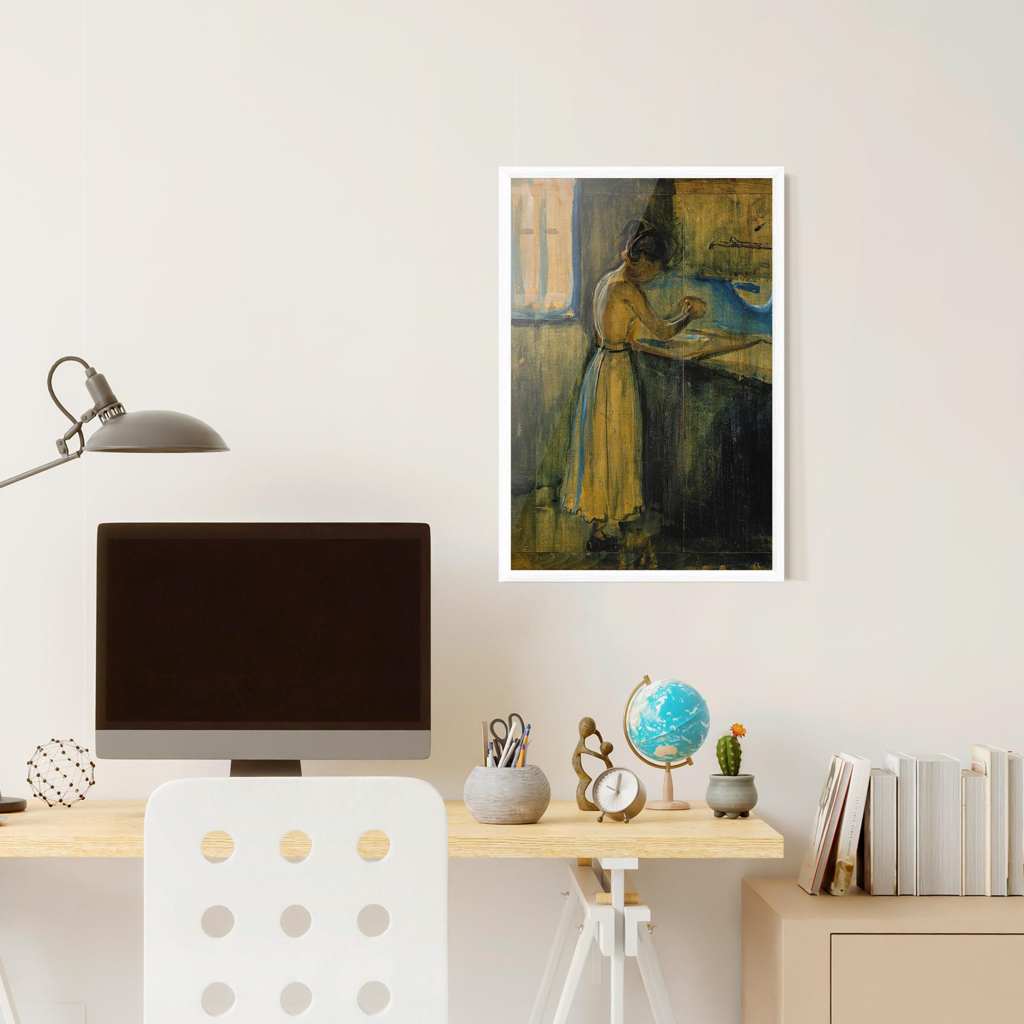 Рамкиран постер Woman Washing Herself mockup 6