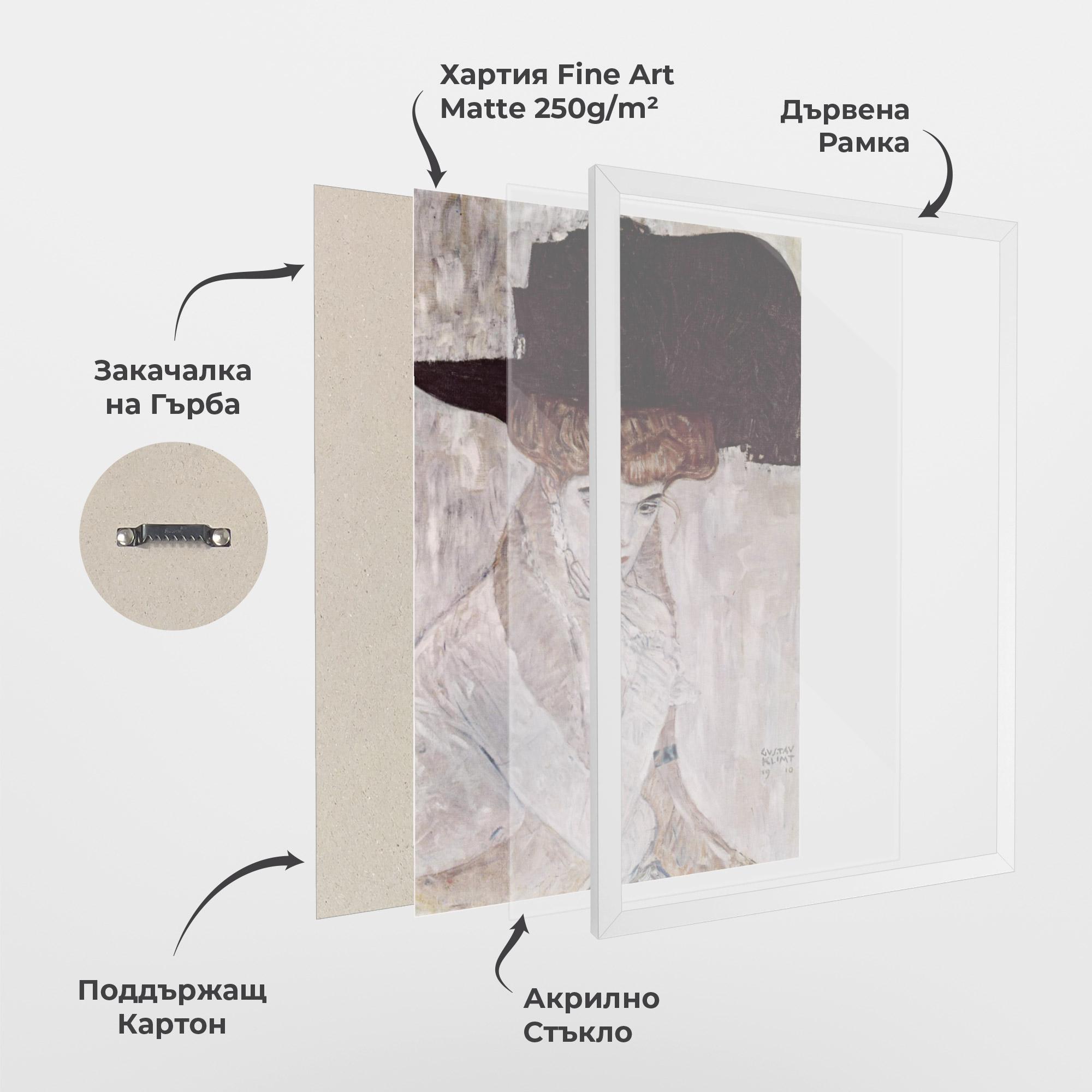 Рамкиран постер Klimt Woman mockup 1