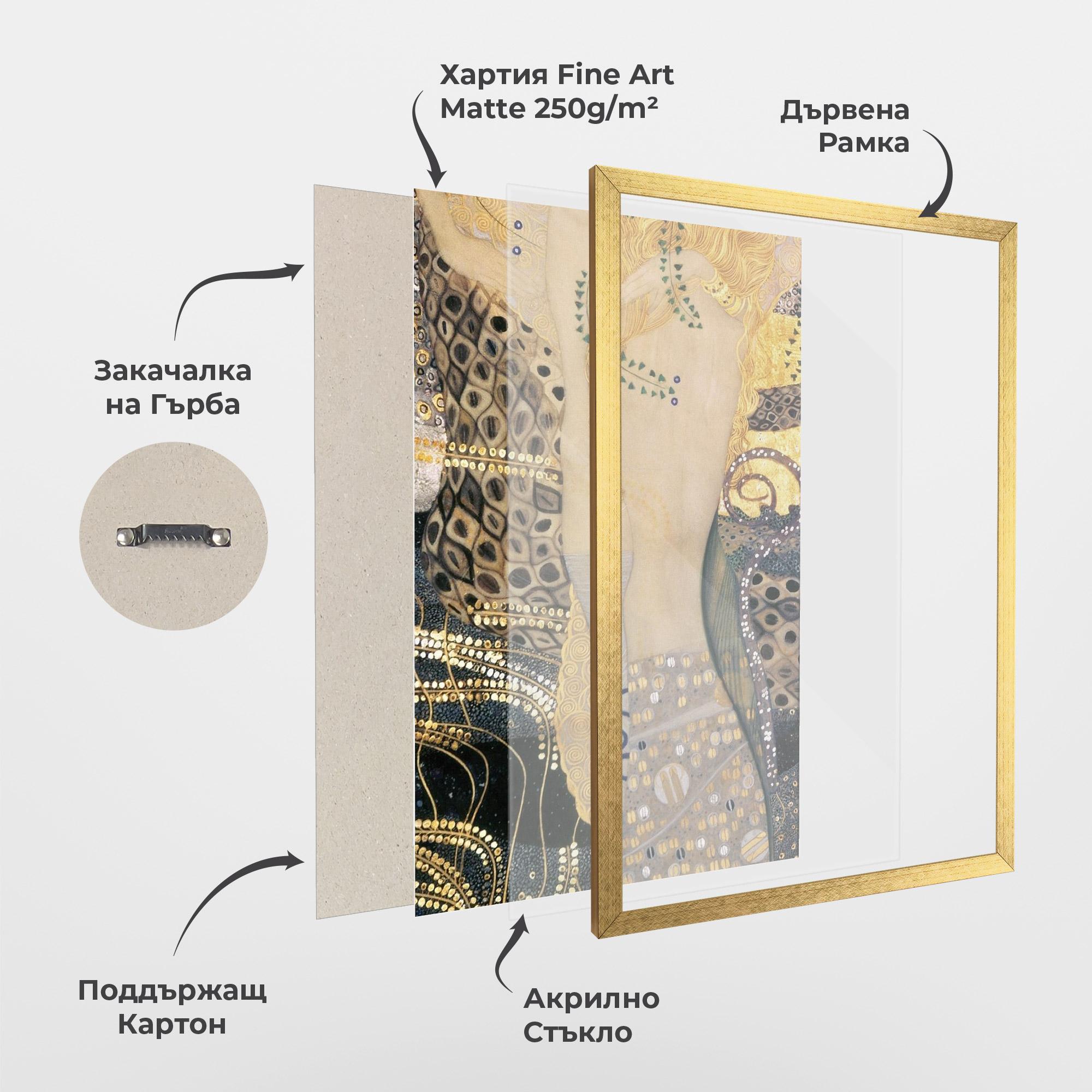 Рамкиран постер Gustav Klimt Paint mockup 1