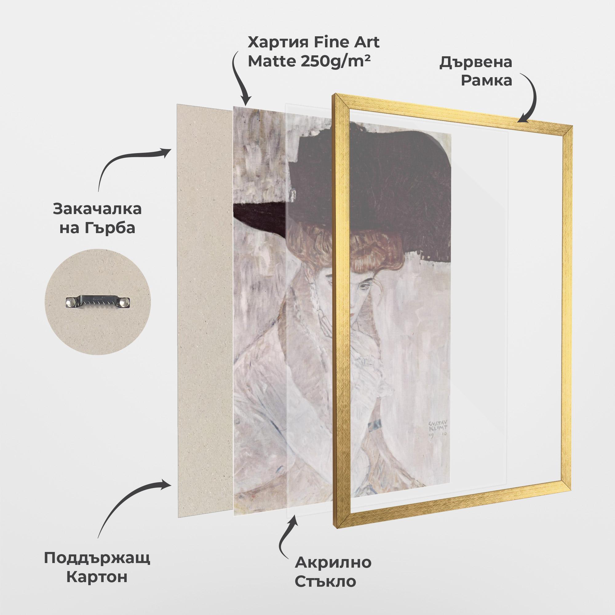 Рамкиран постер Klimt Woman mockup 1