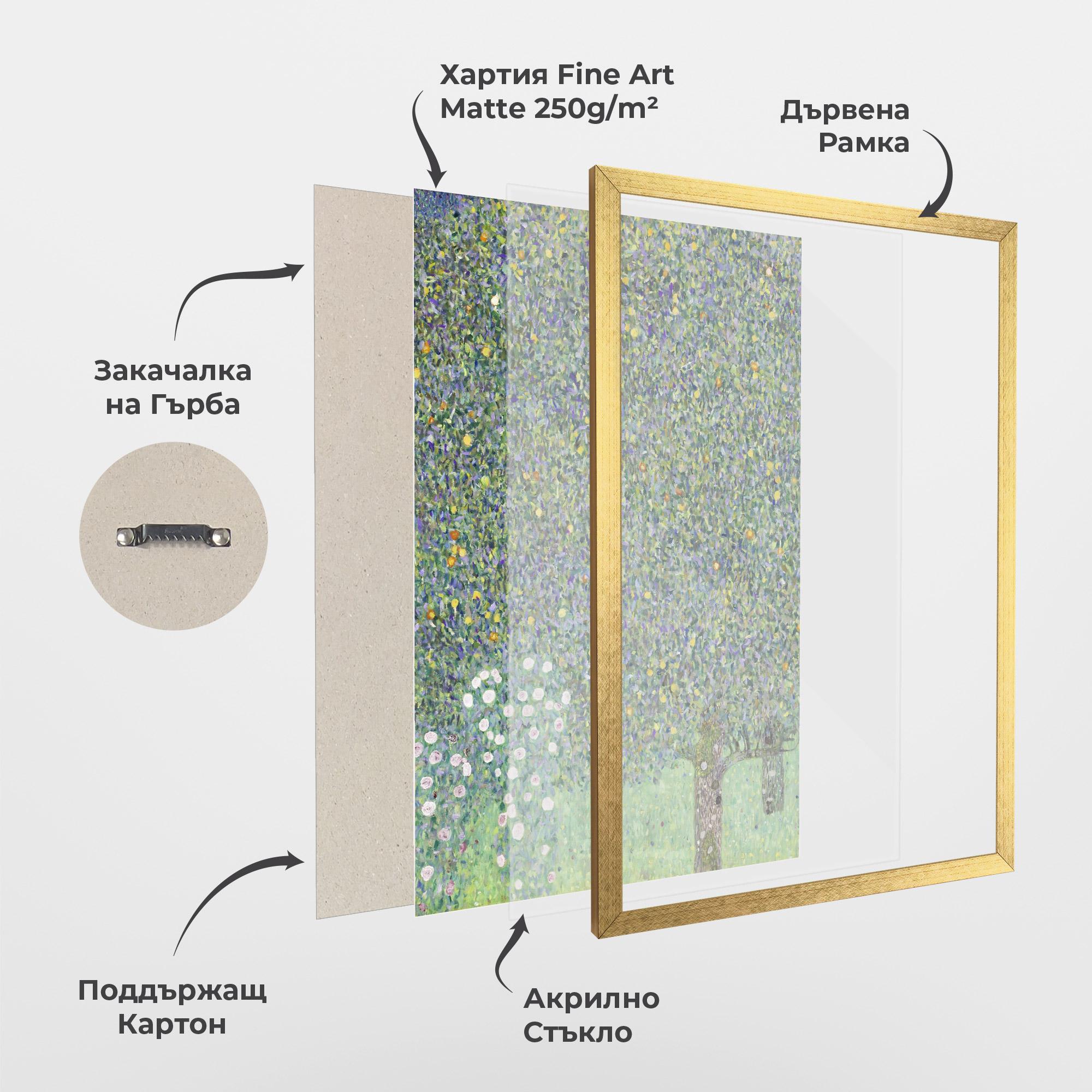 Рамкиран постер Rosebushes mockup 1