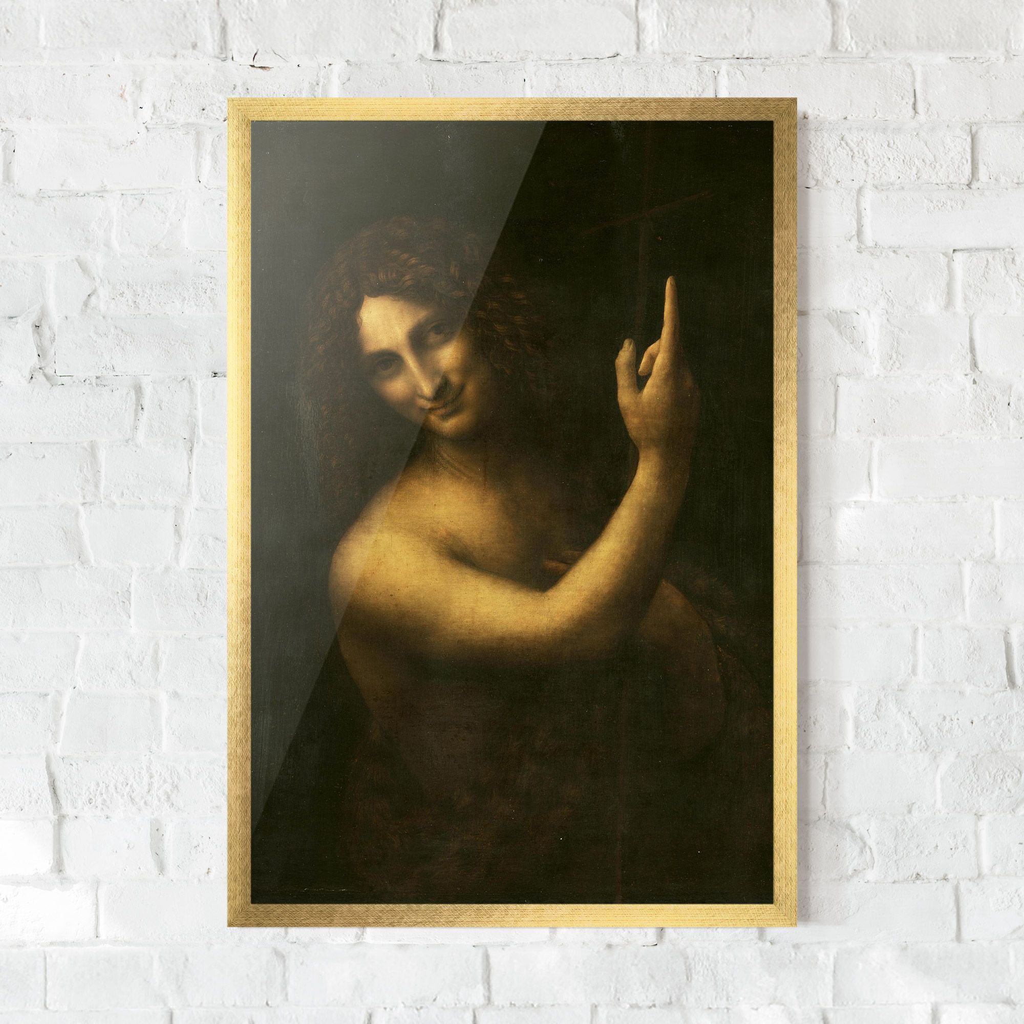 Seonardo Da Vinci Saint John The Baptist mockup 0
