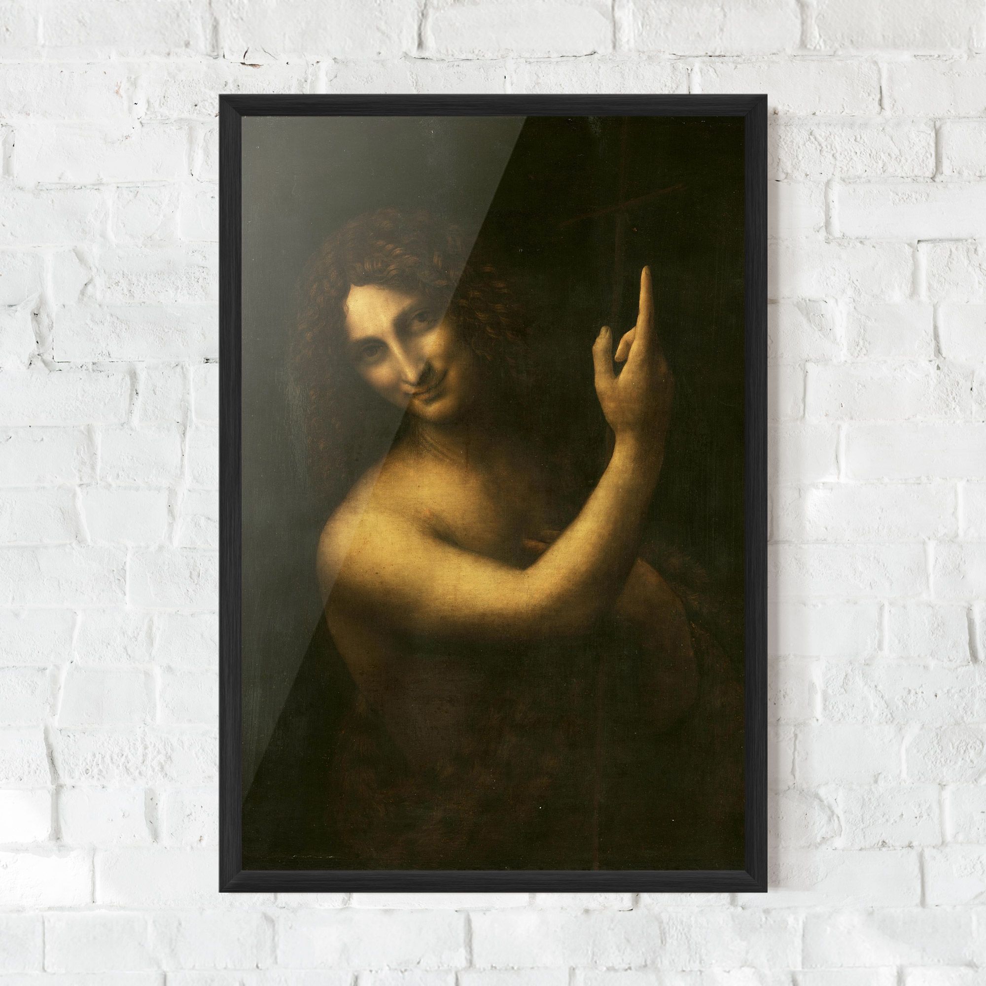 Seonardo Da Vinci Saint John The Baptist mockup 0