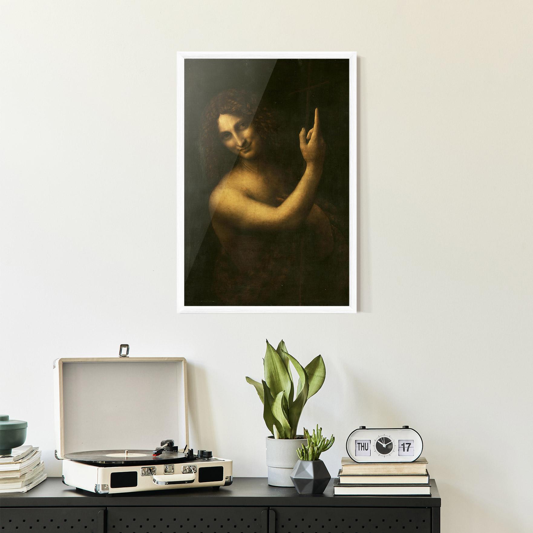 Рамкиран постер Seonardo Da Vinci Saint John The Baptist mockup 2
