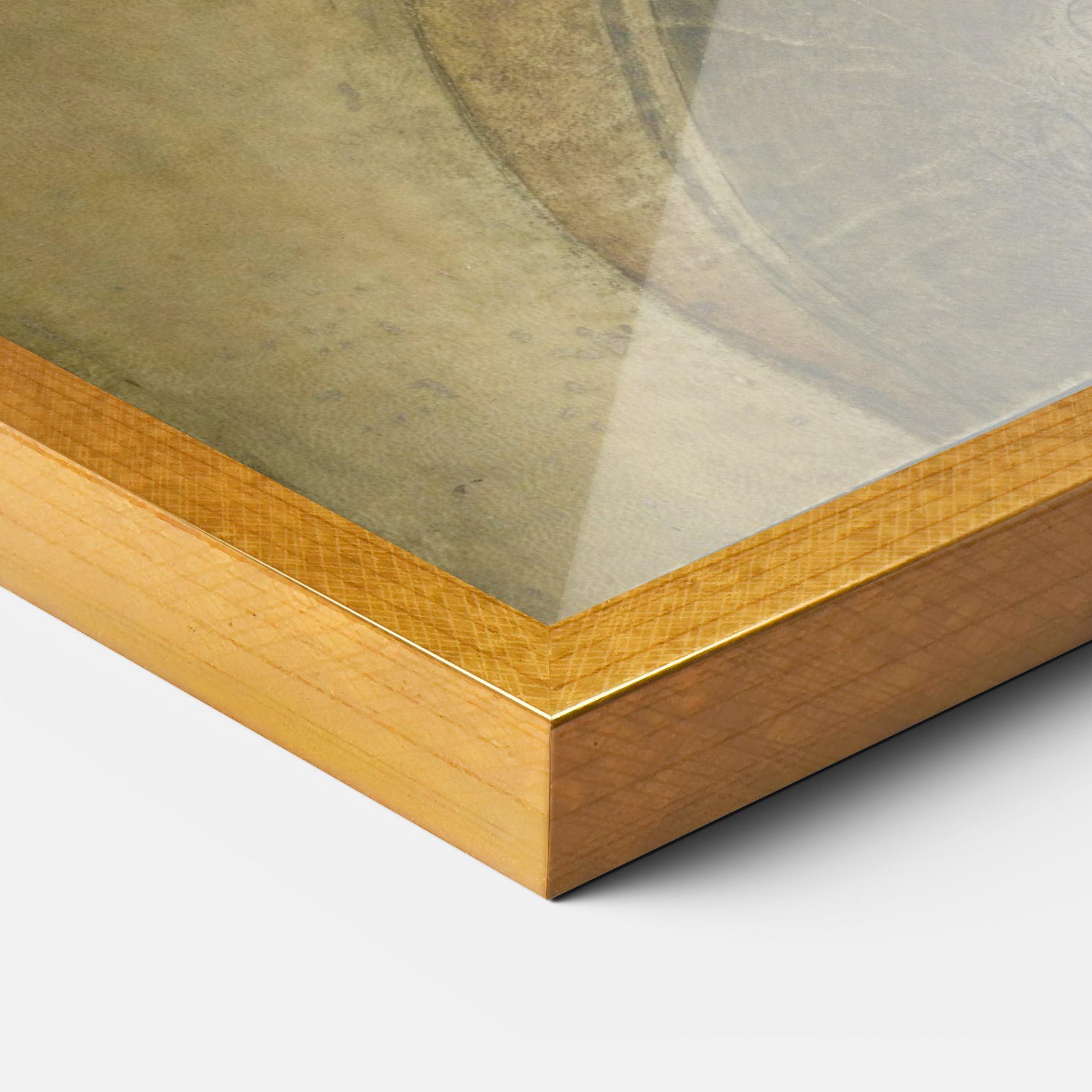 Рамкиран постер Profile Of A Young Fiancee Da Vinci mockup 3