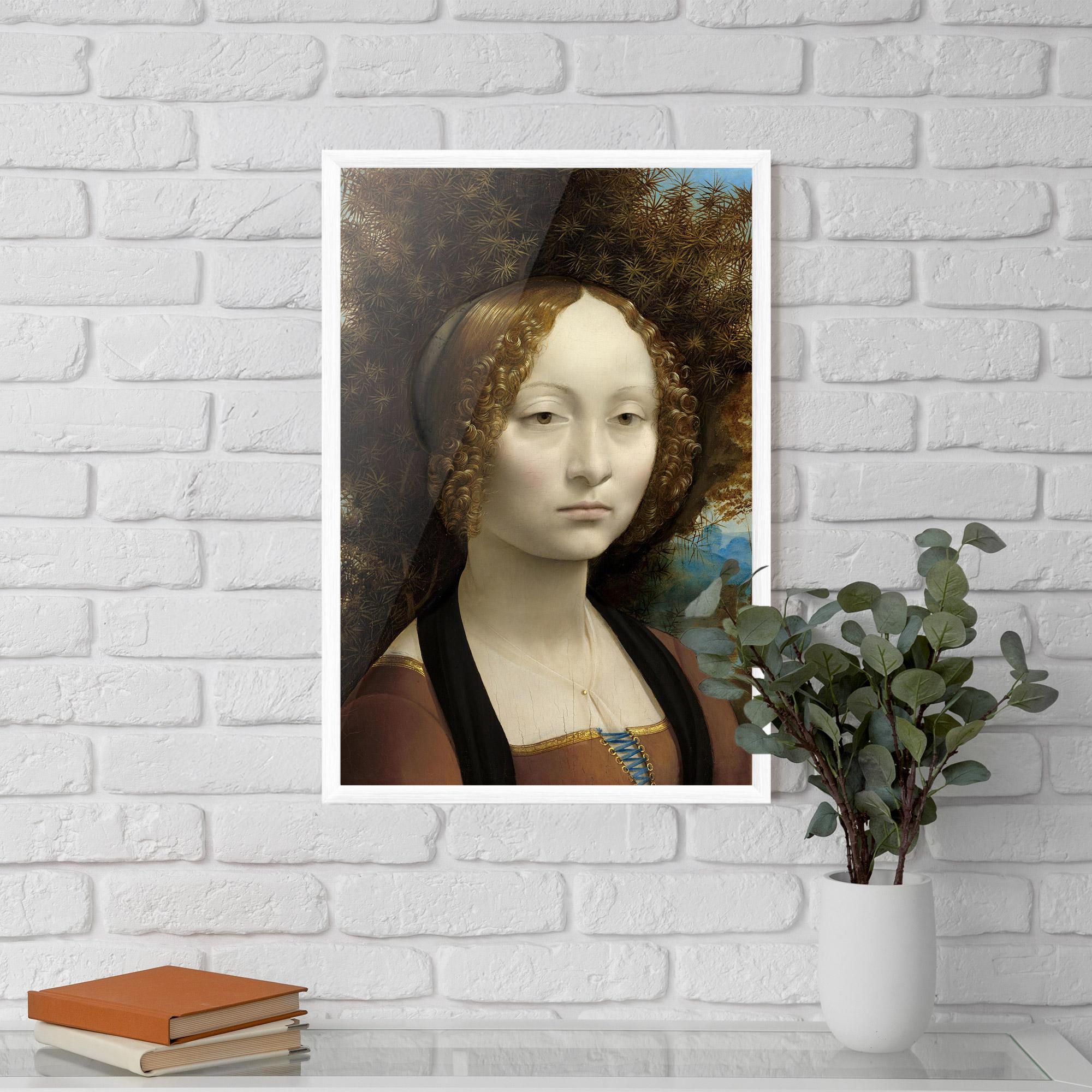 Рамкиран постер Leonardo Da Vinci Ginevra De Benci mockup 5