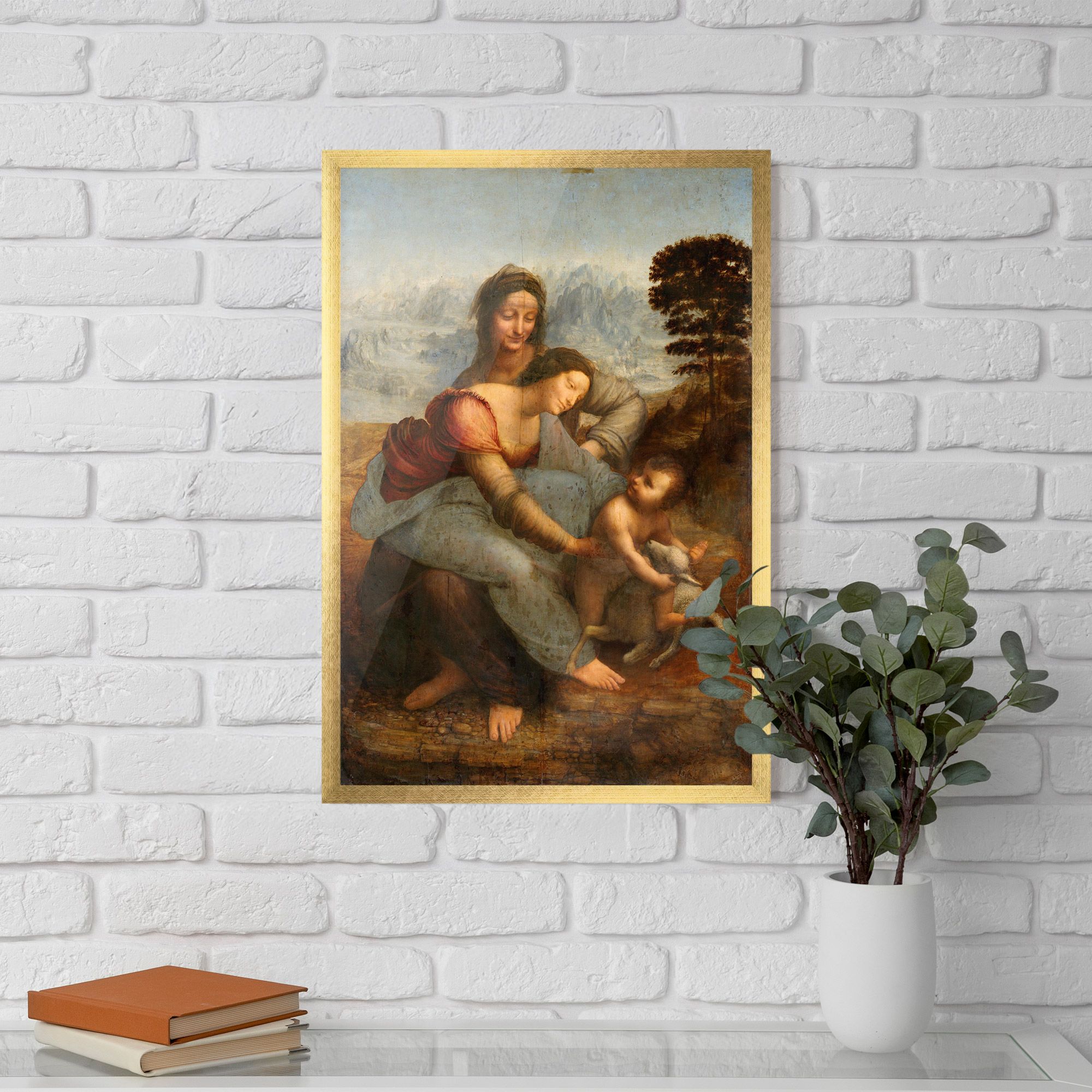 Leonardo Da Vinci Virgin And Child With St Anne mockup 5