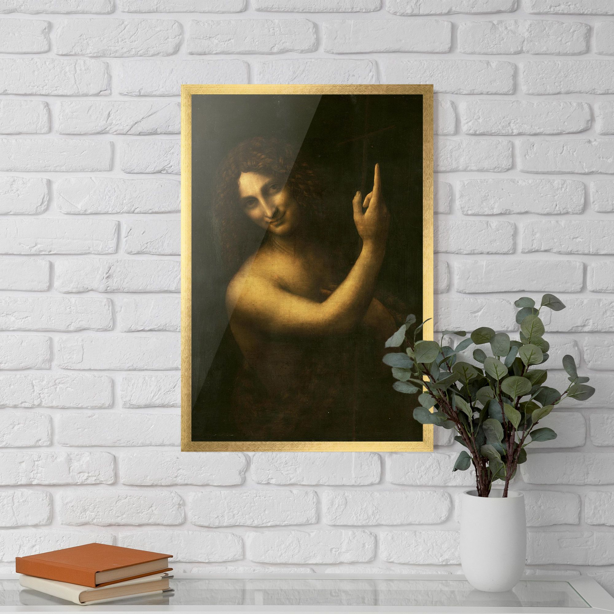 Seonardo Da Vinci Saint John The Baptist mockup 5