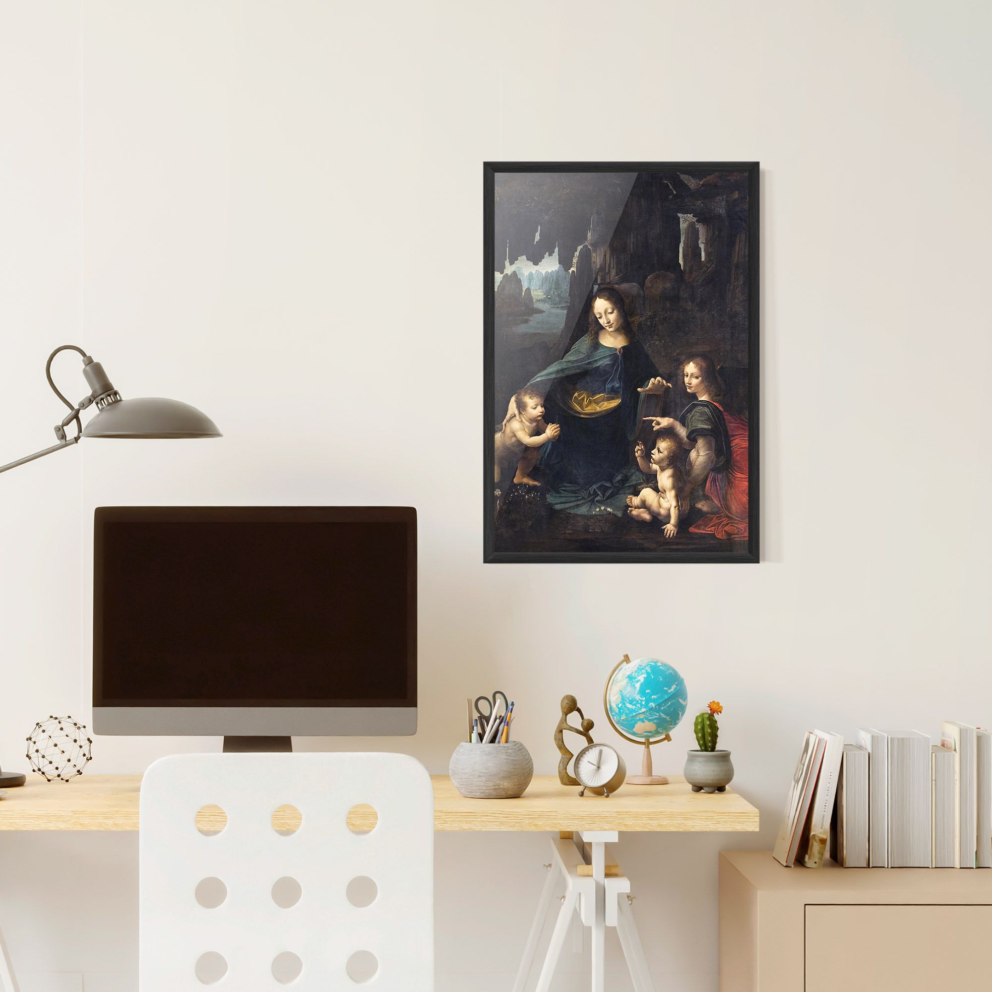 The Virgin Of The Rocks Leonardo Da Vinci mockup 6