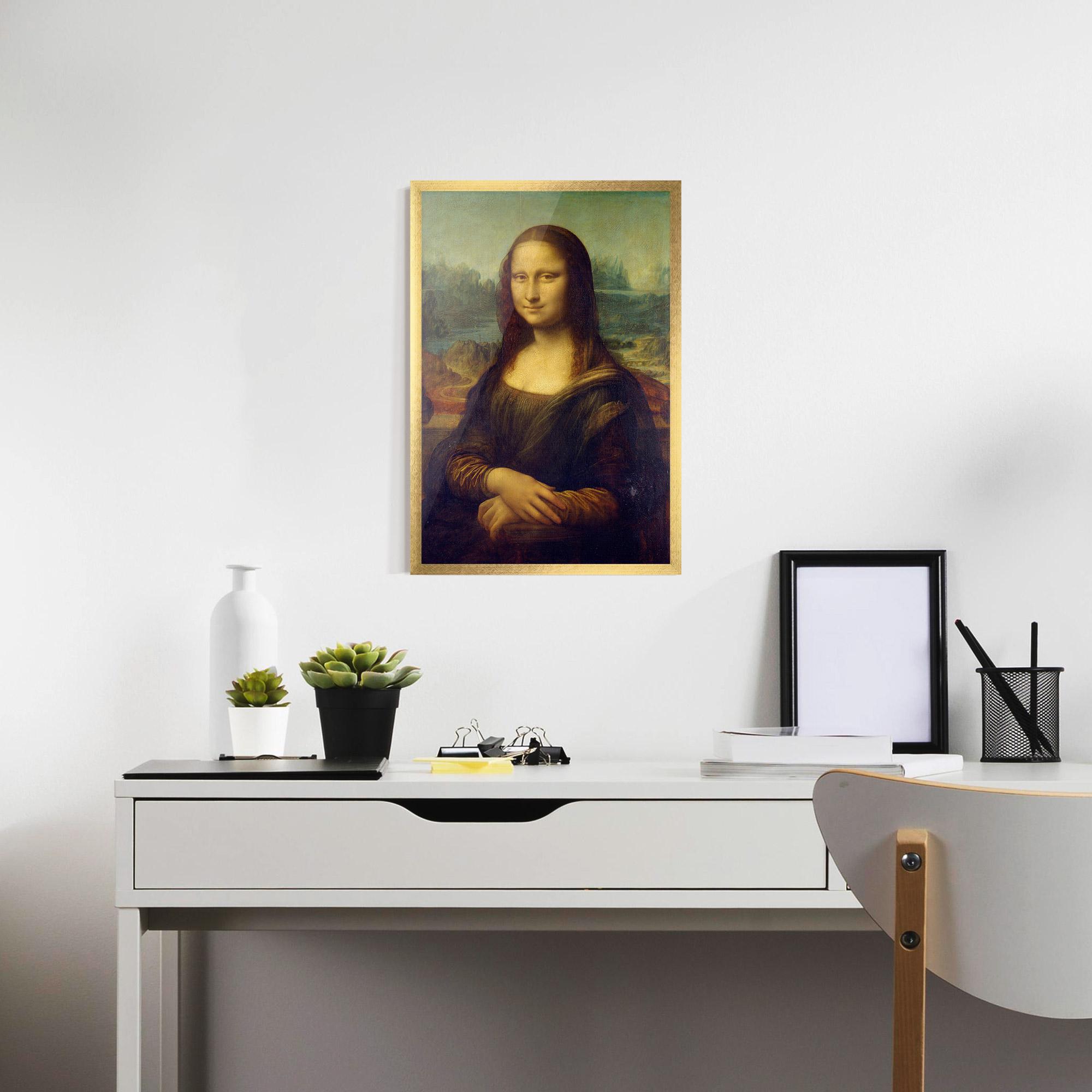 Рамкиран постер Gioconda By Leonardo Da Vinci mockup 7