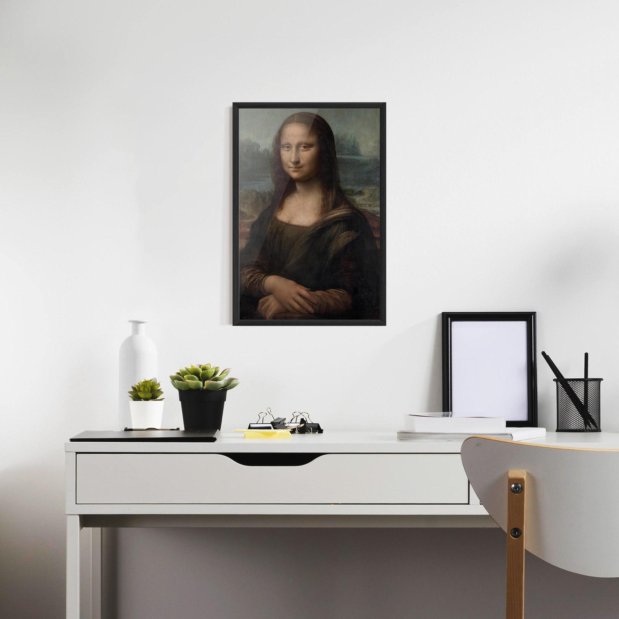 Рамкиран постер Mona Lisa By Leonardo Da Vinci mockup 7