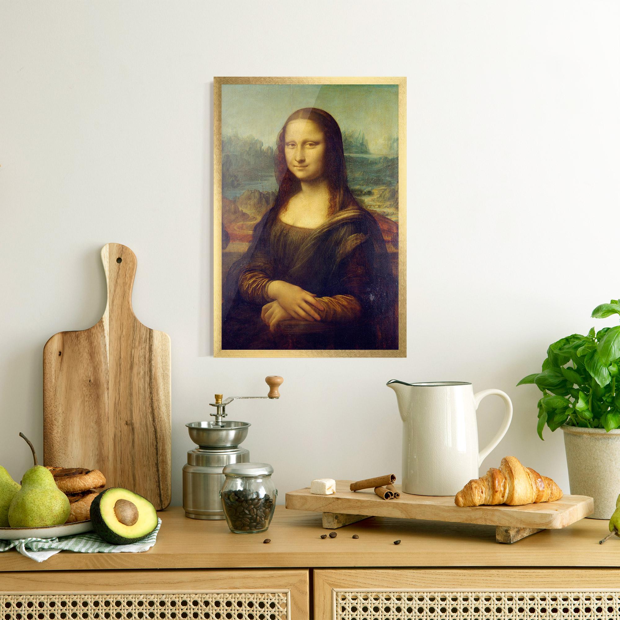 Рамкиран постер Gioconda By Leonardo Da Vinci mockup 8