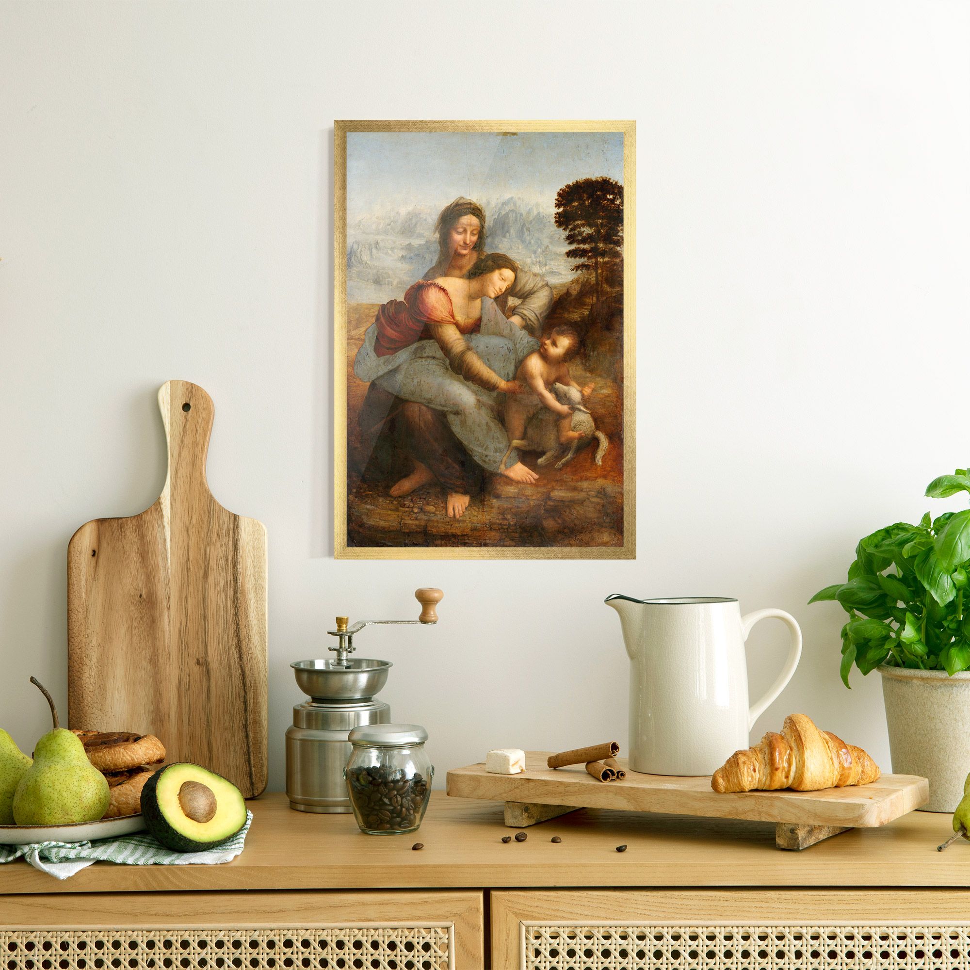 Leonardo Da Vinci Virgin And Child With St Anne mockup 8