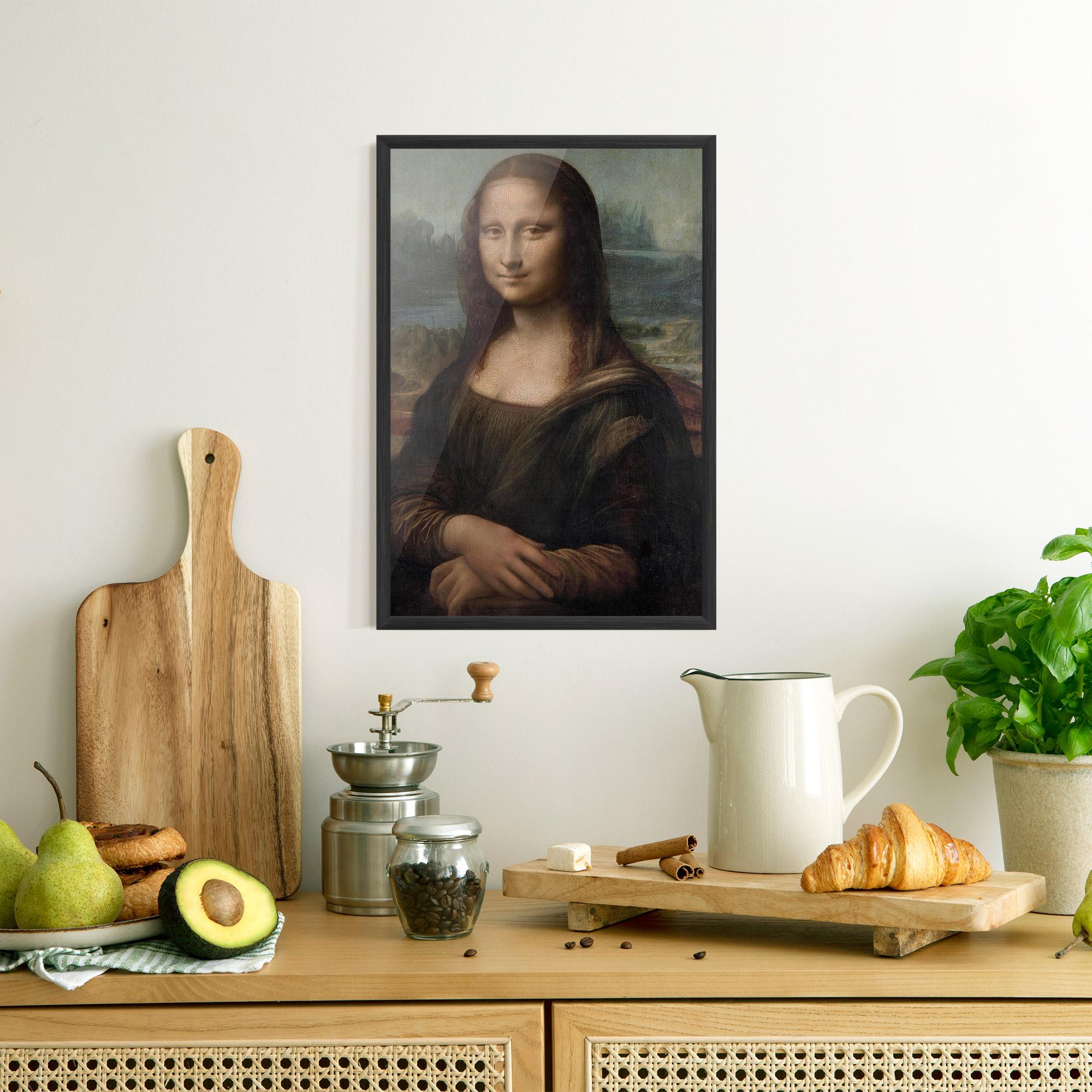 Рамкиран постер Mona Lisa By Leonardo Da Vinci mockup 8