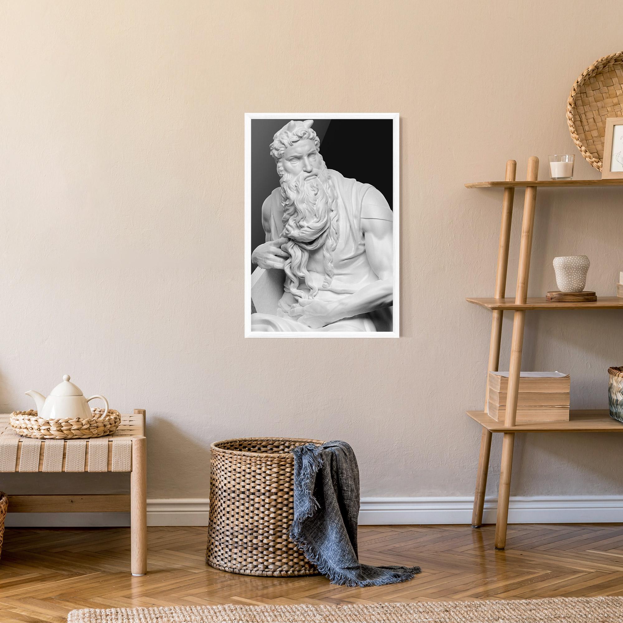 Рамкиран постер Moses Statue mockup 9