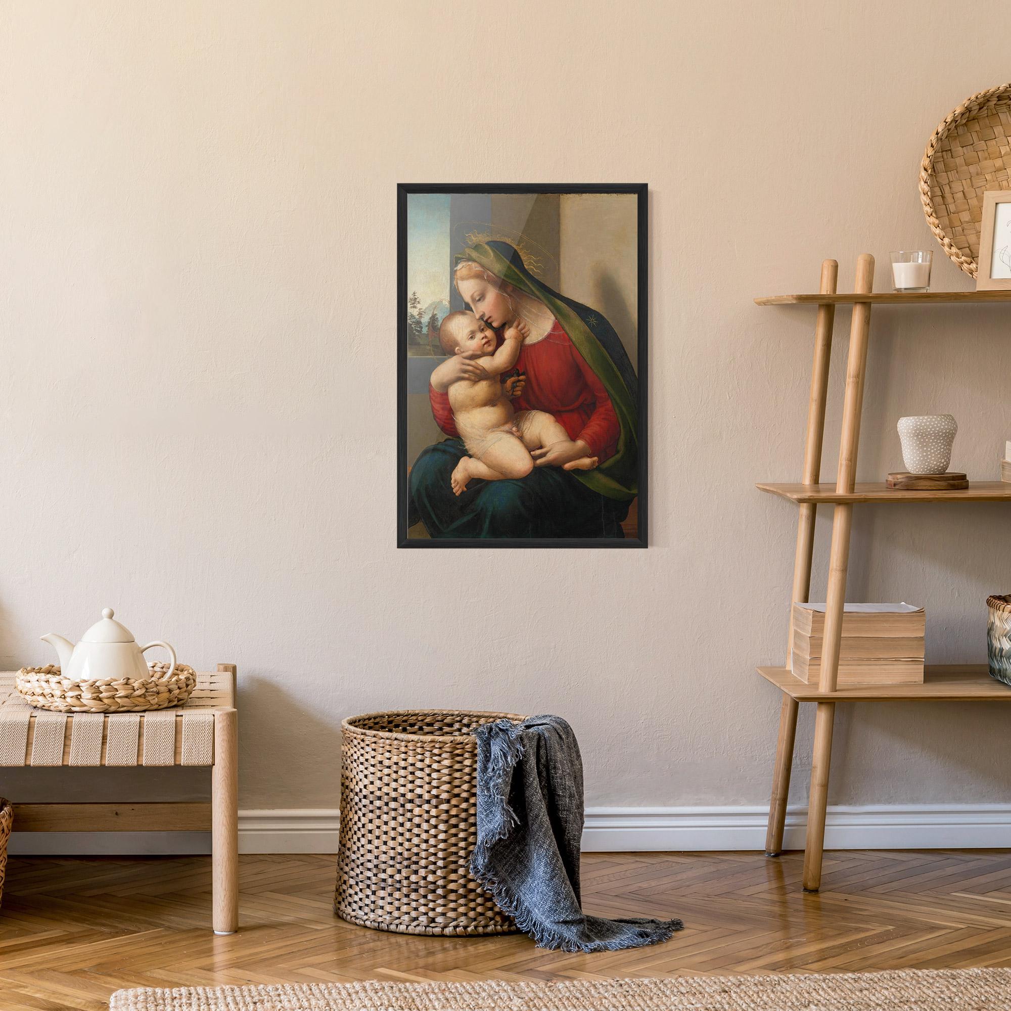 Рамкиран постер Madonna And Child mockup 9