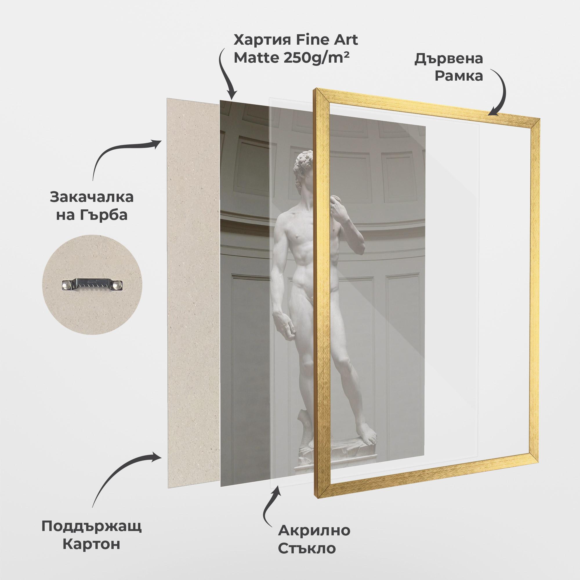 Рамкиран постер Michelangelo Statue mockup 1