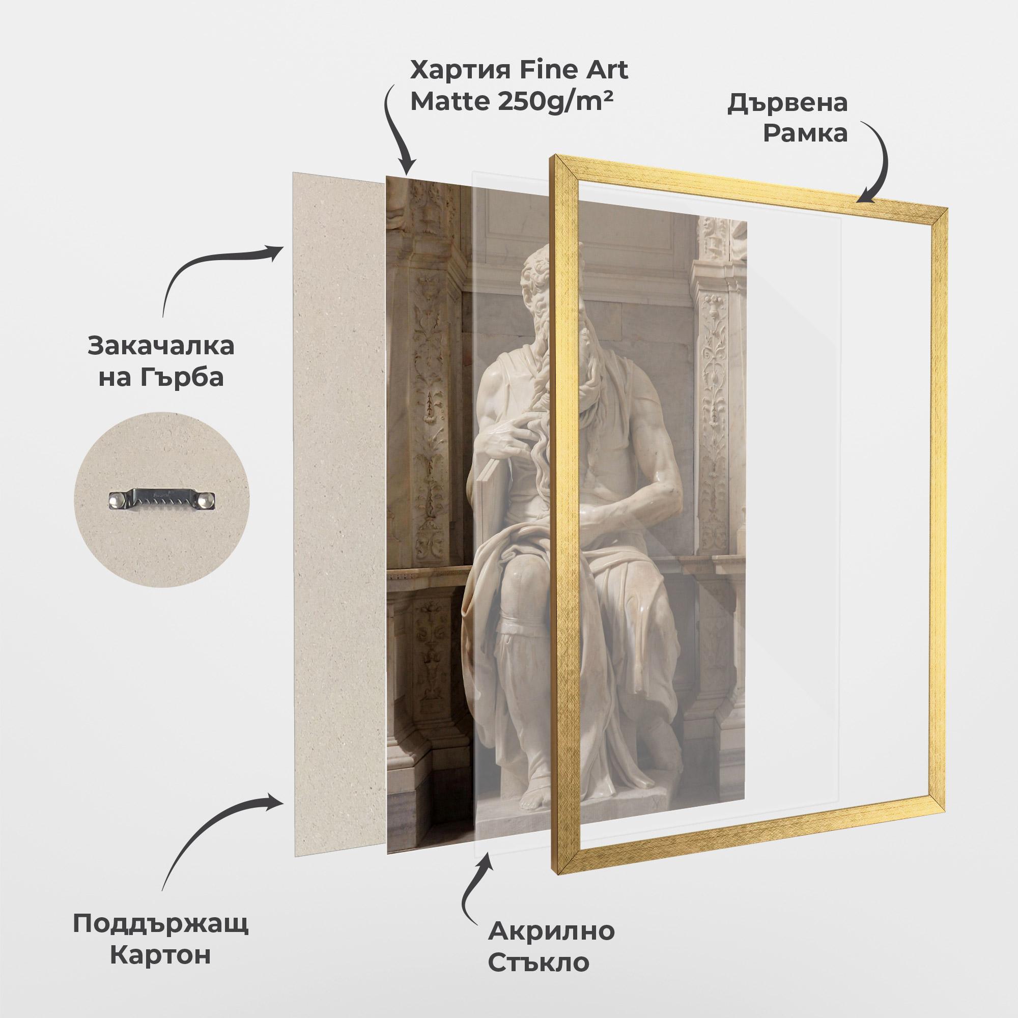 Рамкиран постер Statue Moses mockup 1