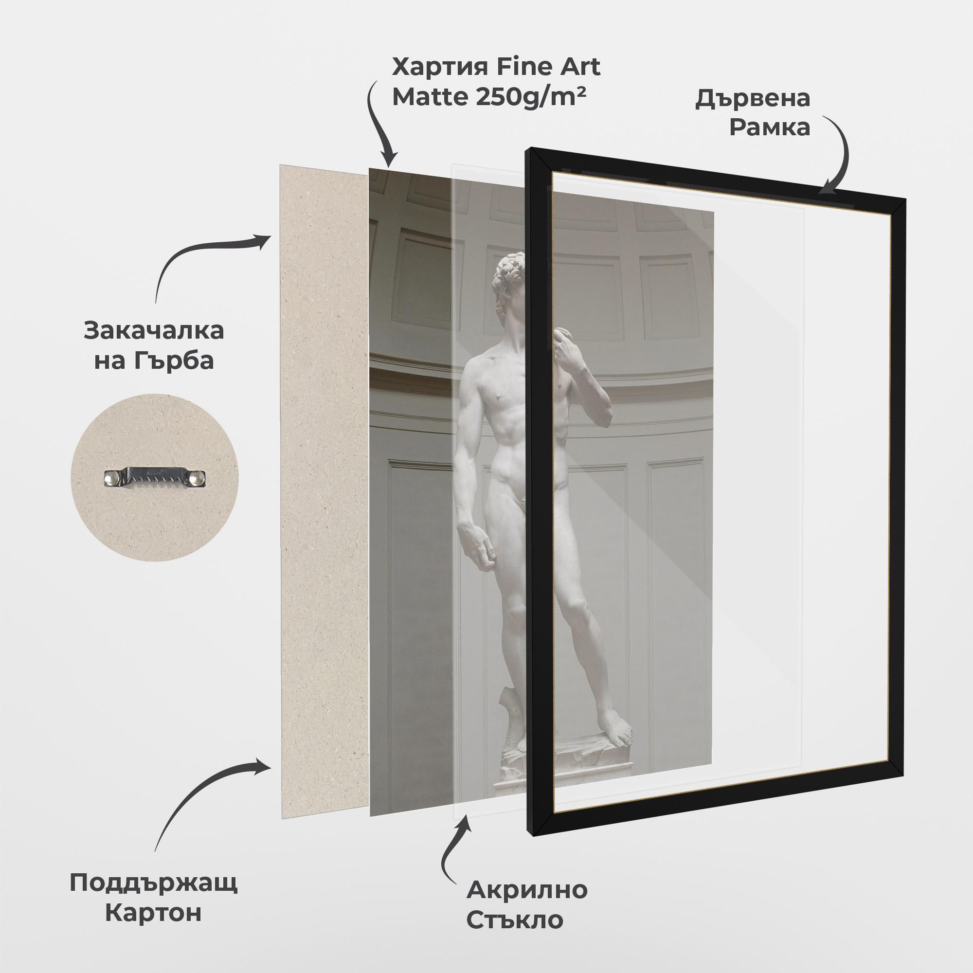 Рамкиран постер Michelangelo Statue mockup 1