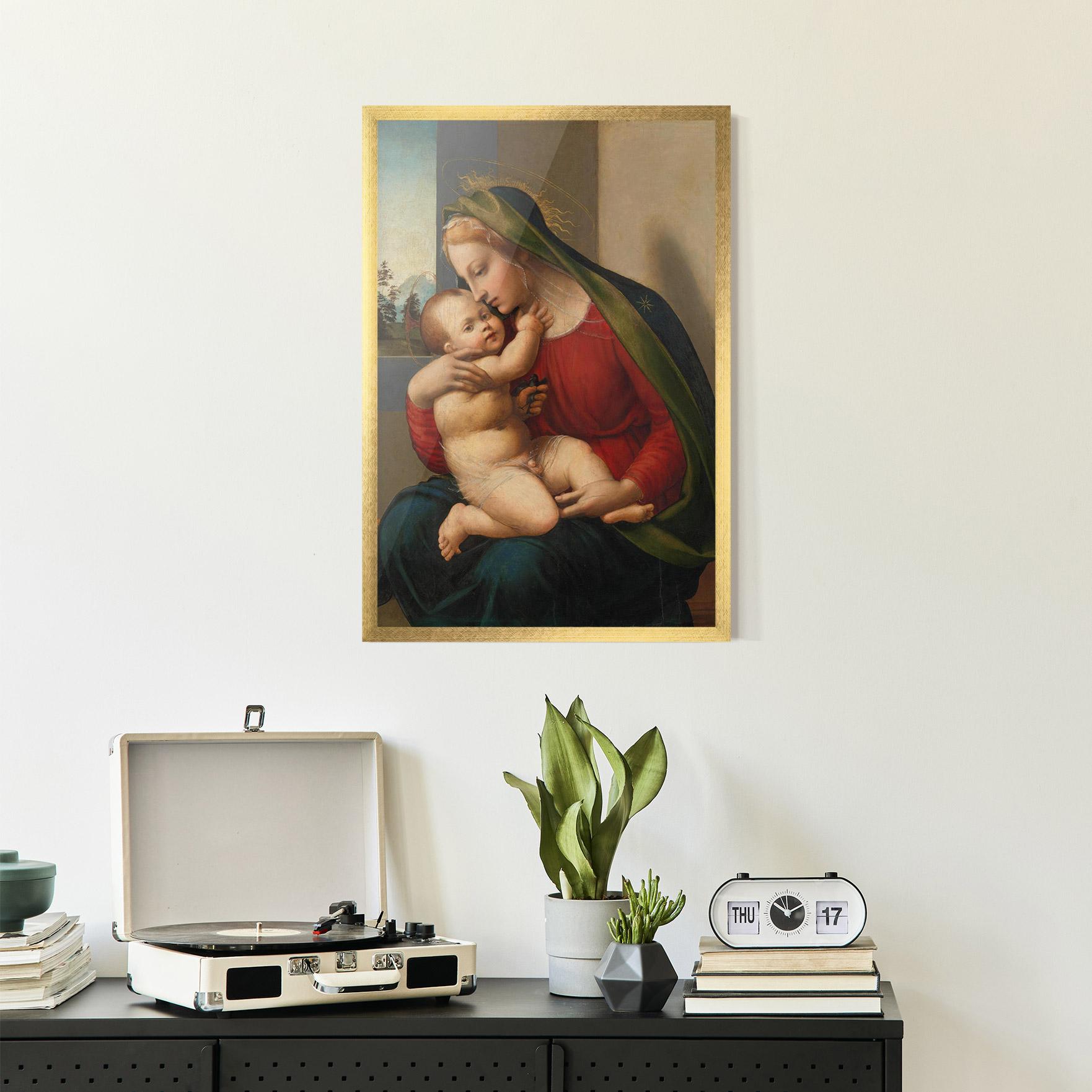 Рамкиран постер Madonna And Child mockup 2