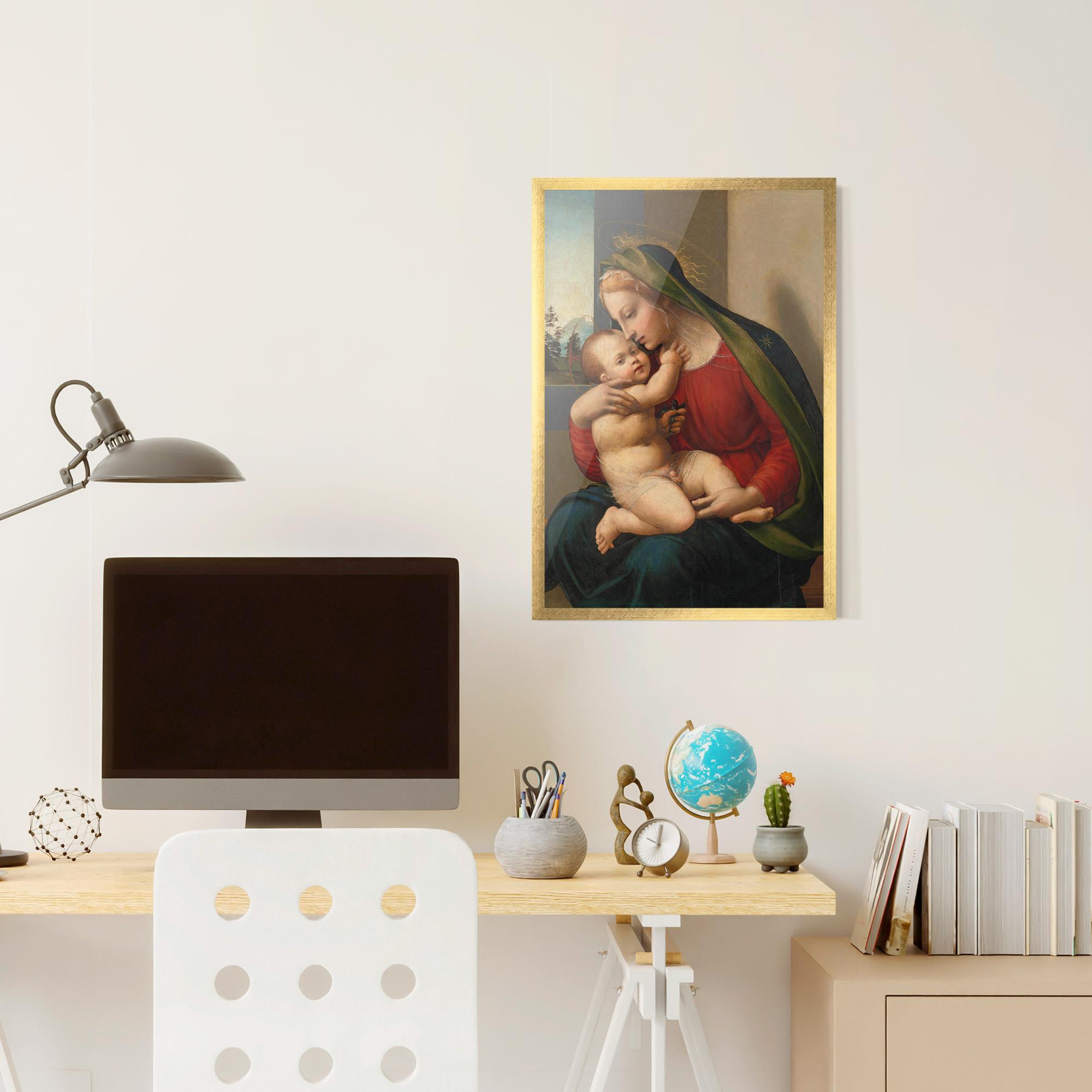Рамкиран постер Madonna And Child mockup 6