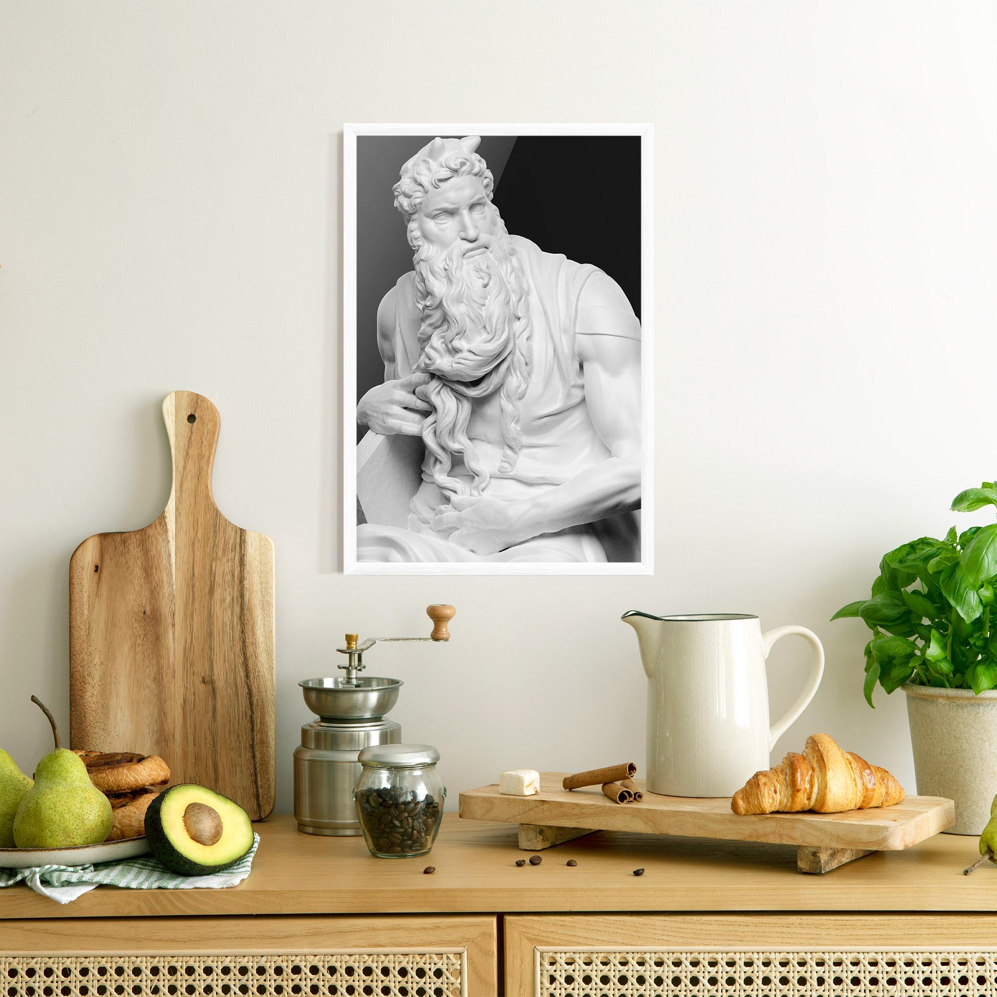 Рамкиран постер Moses Statue mockup 8