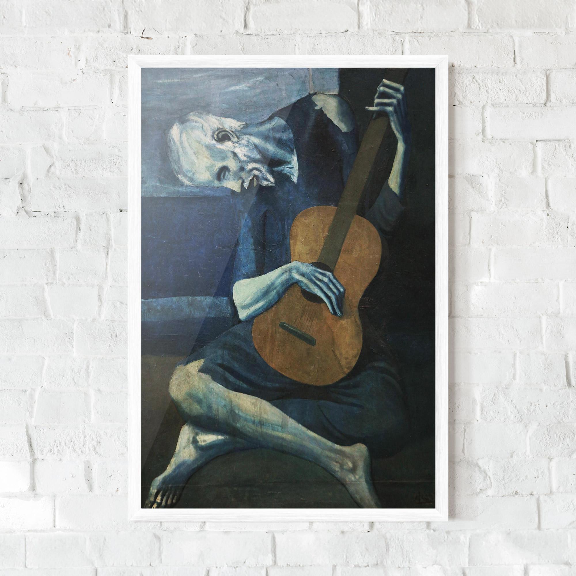 Рамкиран постер Old Guitarist mockup 0