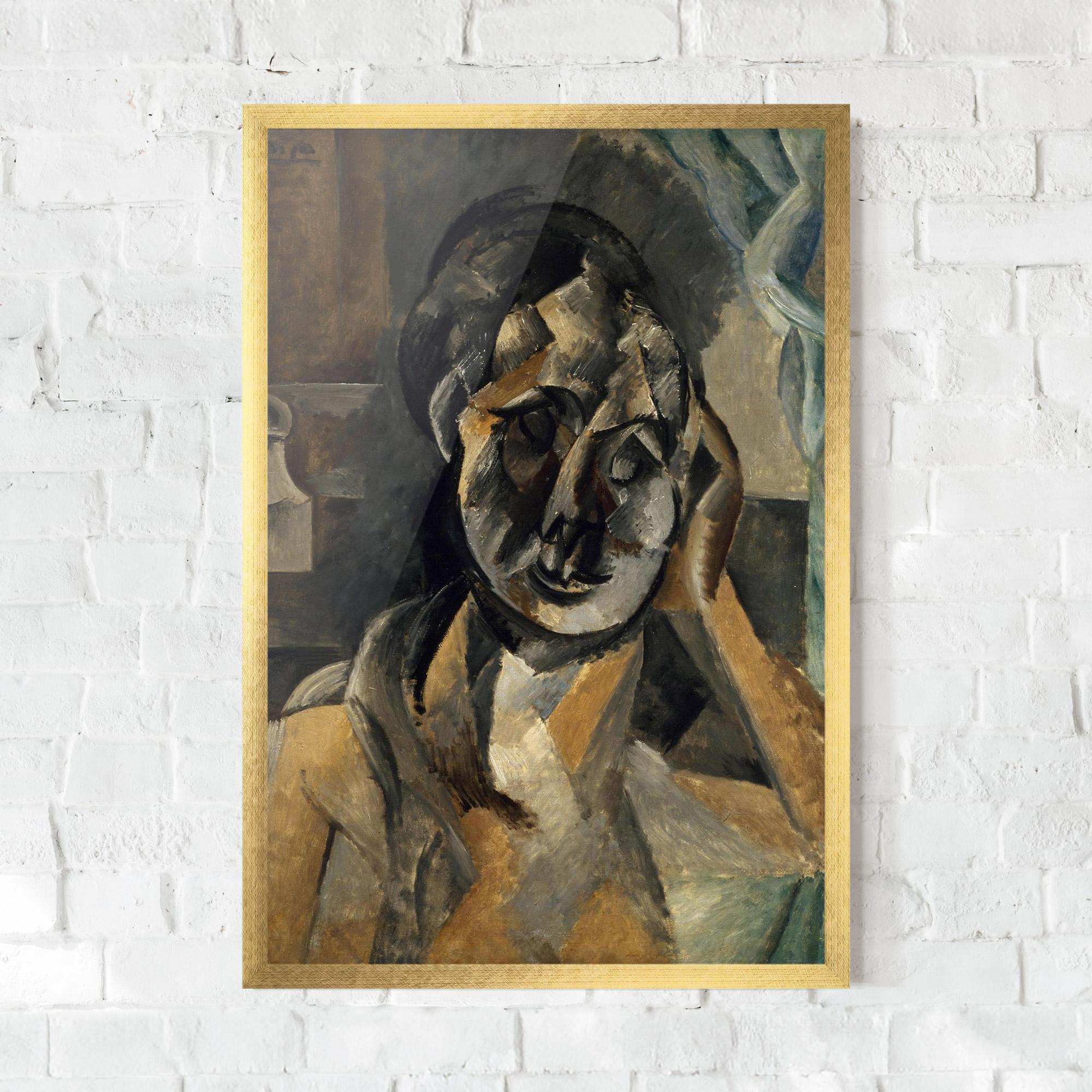 Рамкиран постер Woman With Mustard mockup 0