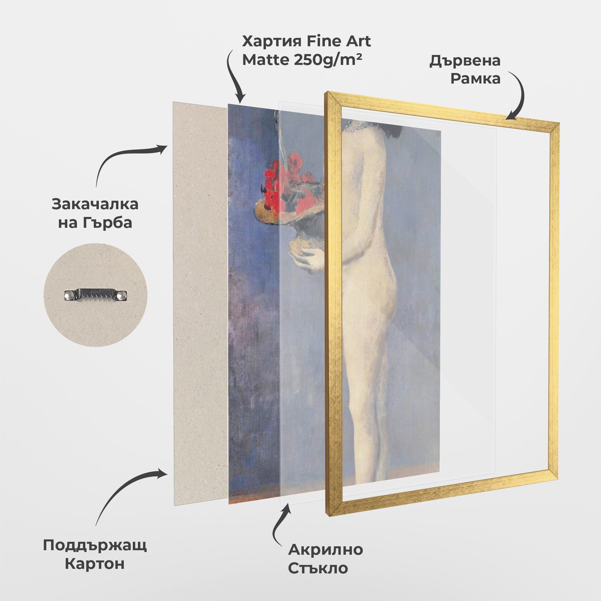 Рамкиран постер Le Panier Fleuri mockup 1