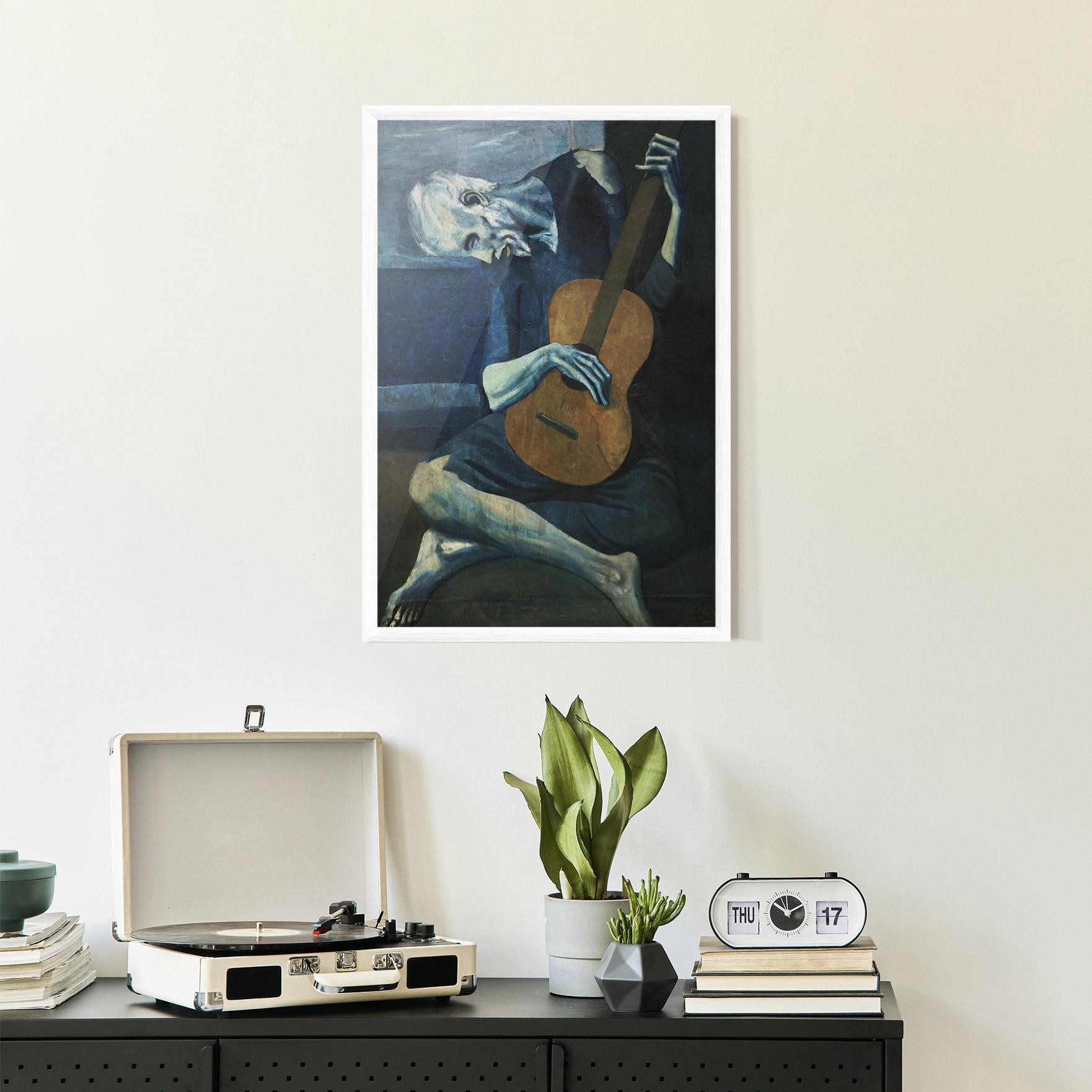 Рамкиран постер Old Guitarist mockup 2