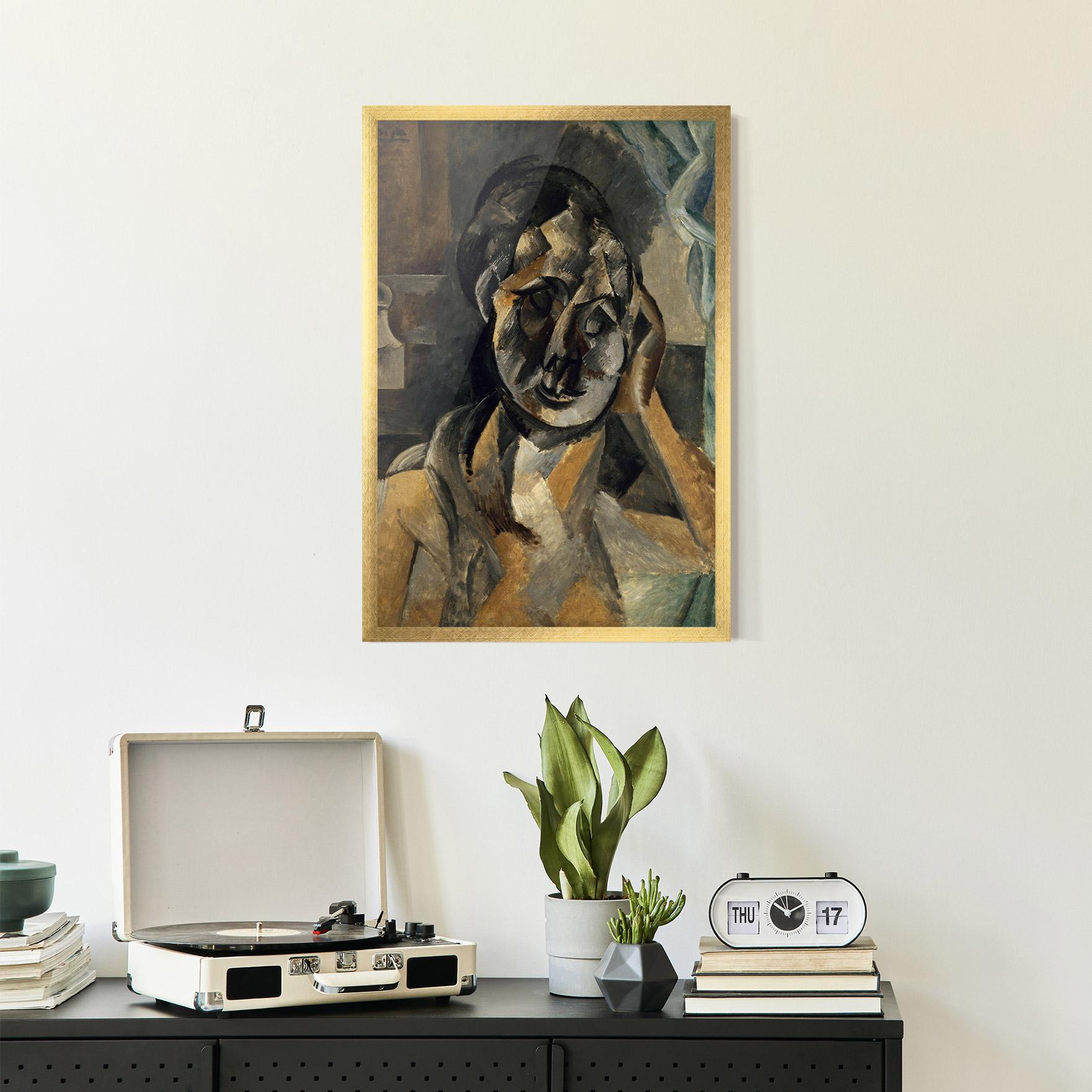 Рамкиран постер Woman With Mustard mockup 2