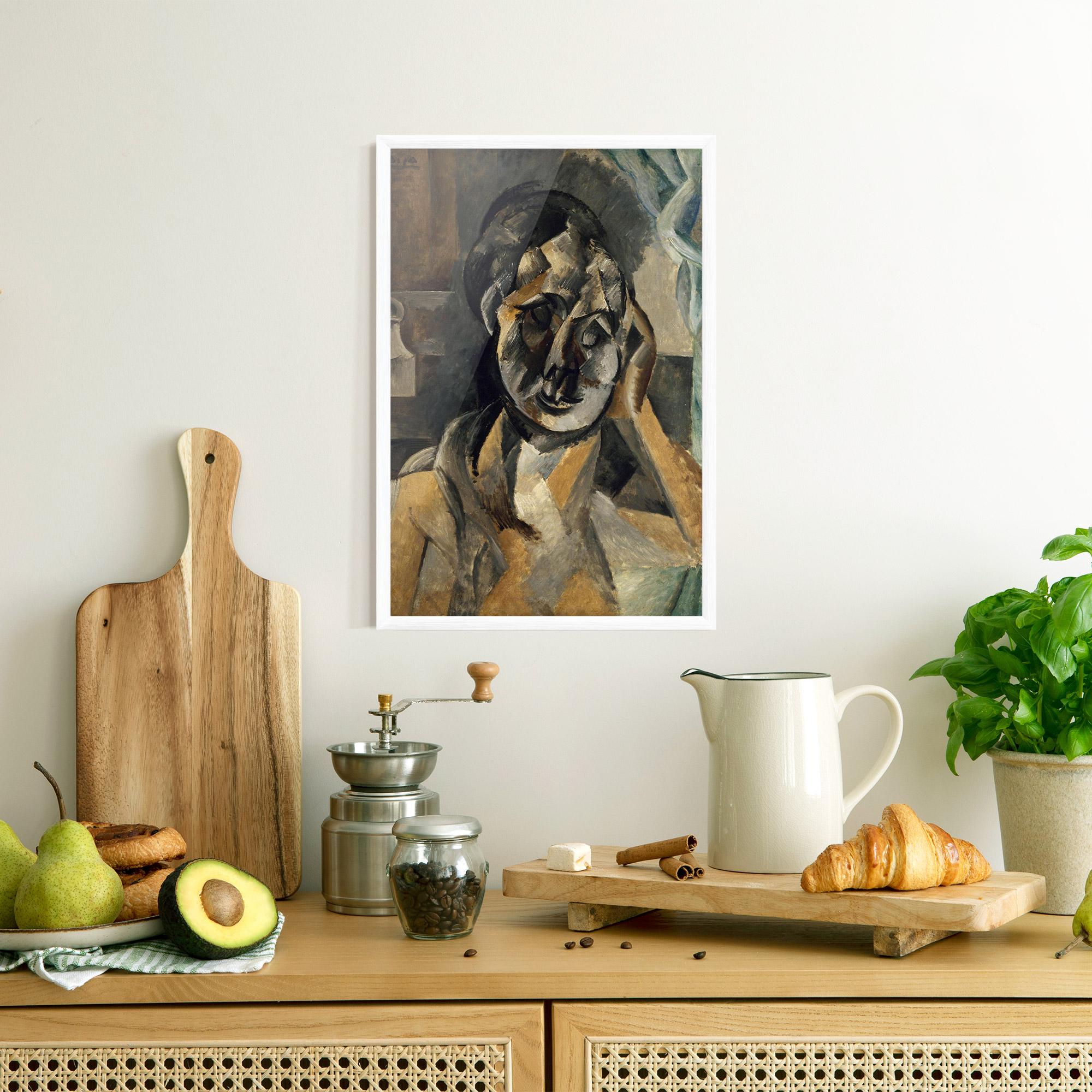 Рамкиран постер Woman With Mustard mockup 8