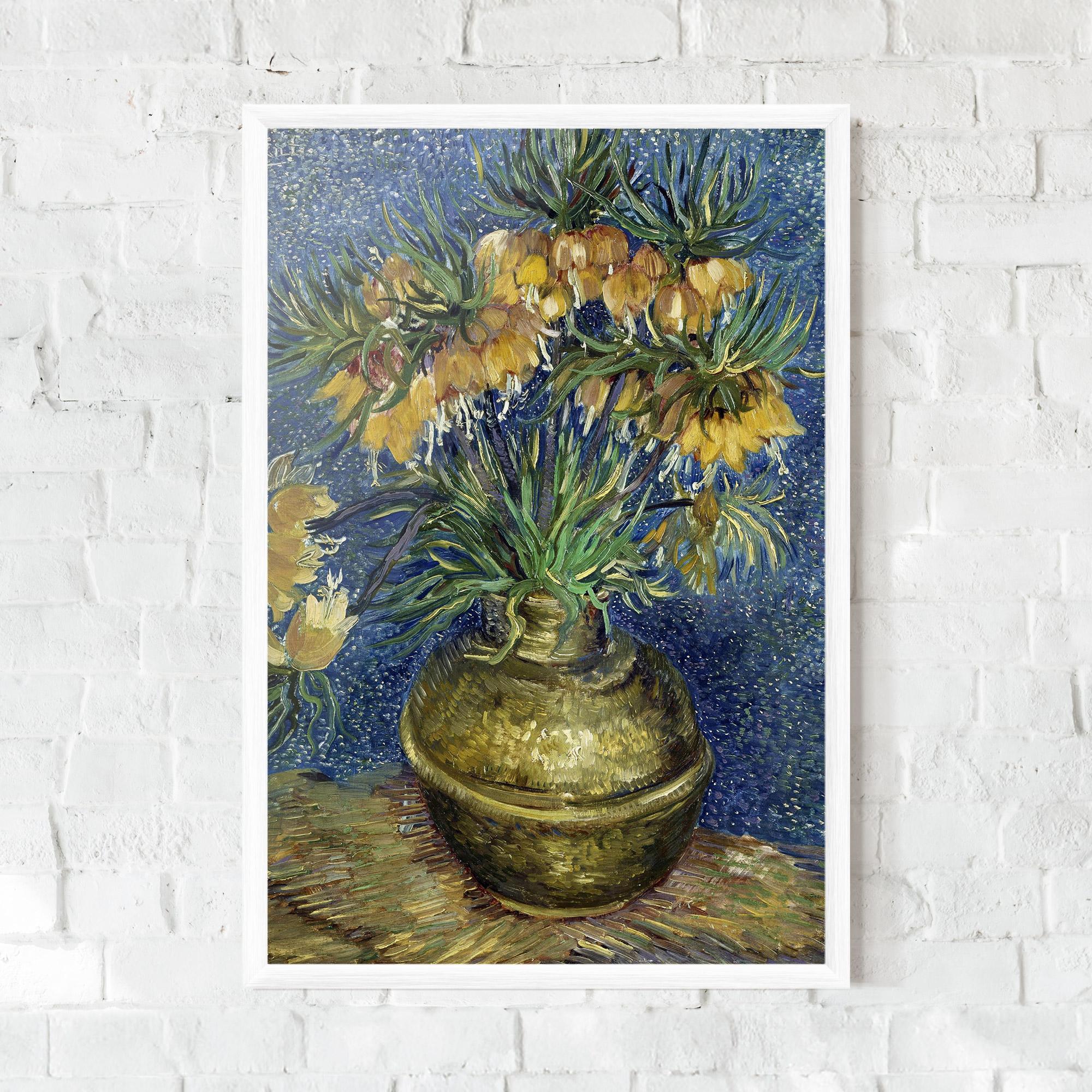 Рамкиран постер Imperial Fritillaries Art mockup 0