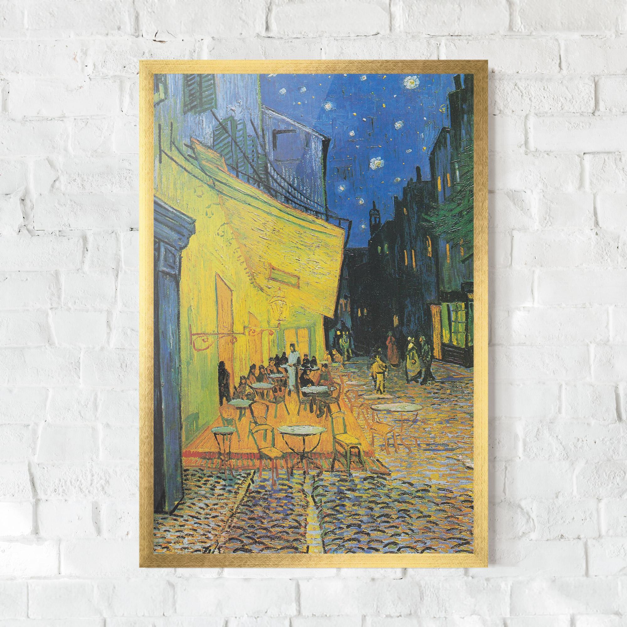 Рамкиран постер Cafe Terrace At Night mockup 0