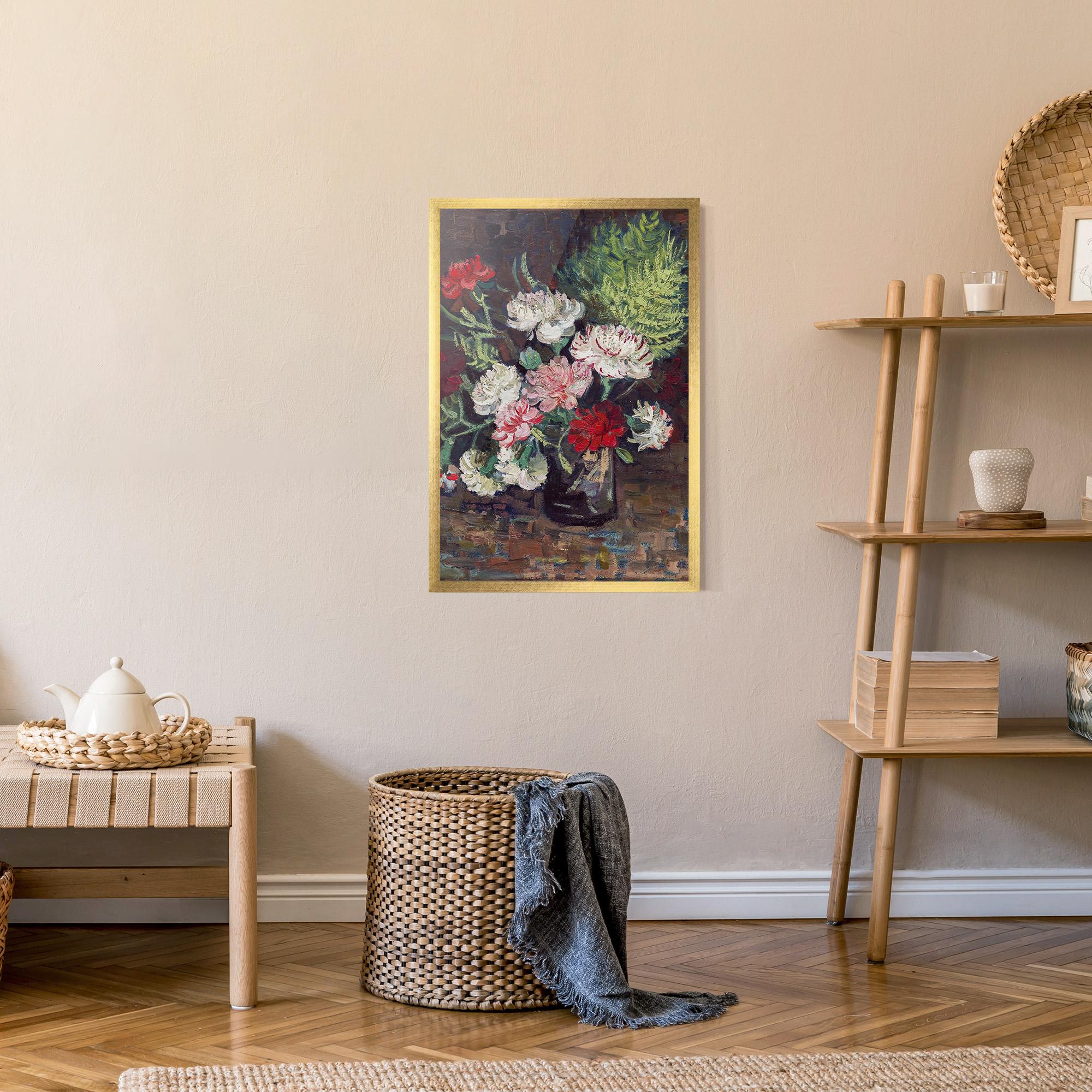 Рамкиран постер Vase With Carnations mockup 9