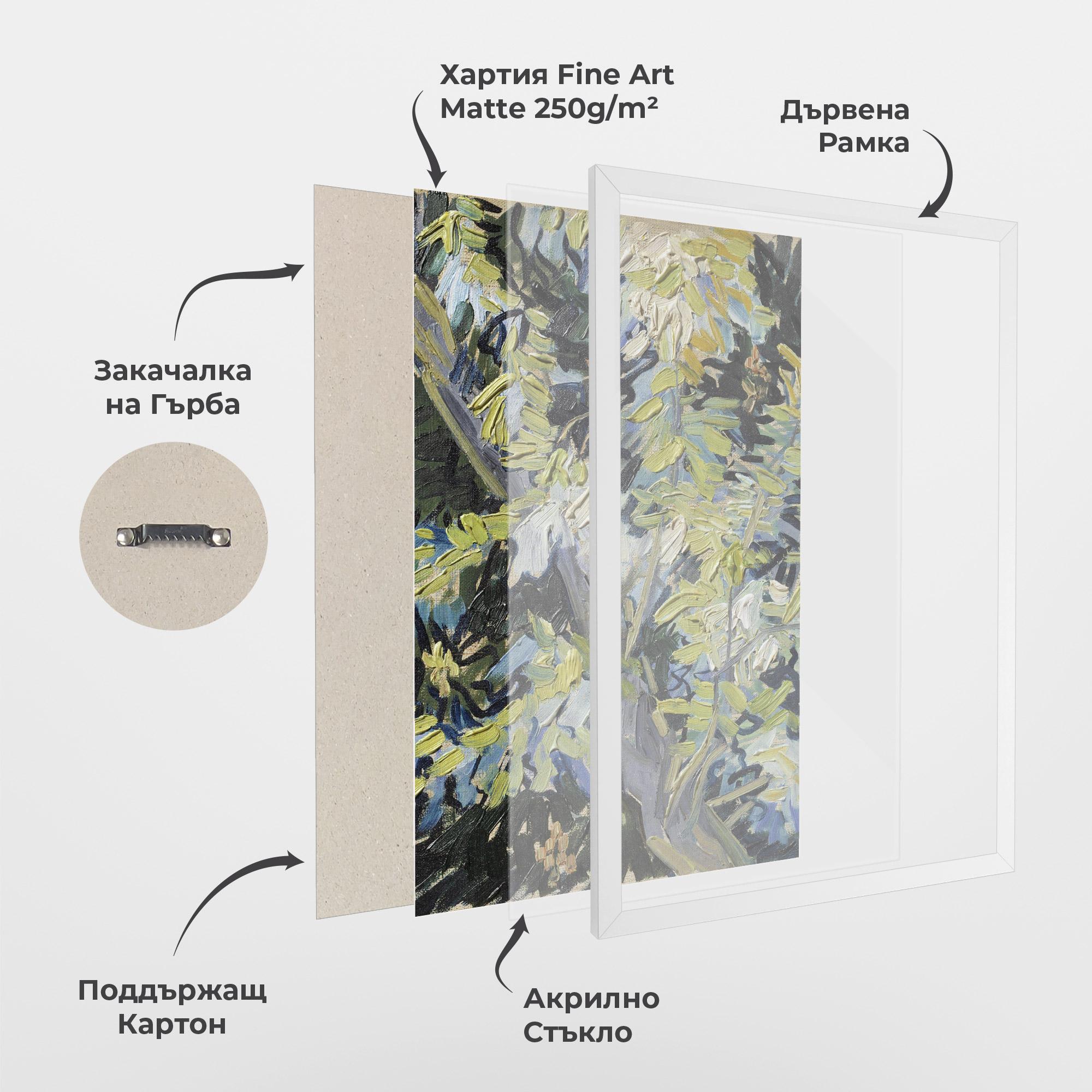 Рамкиран постер Blossoming Branches mockup 1