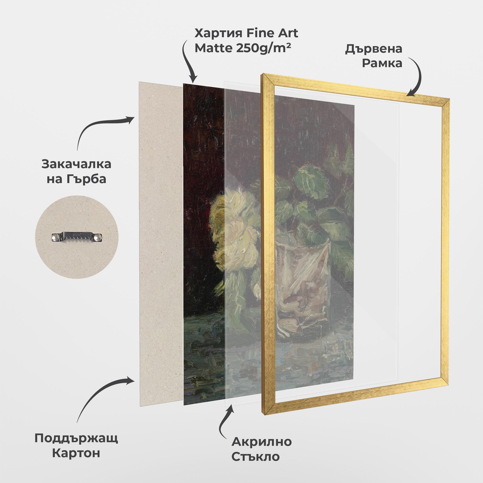 Рамкиран постер Glas Met Gele Rozen mockup 1