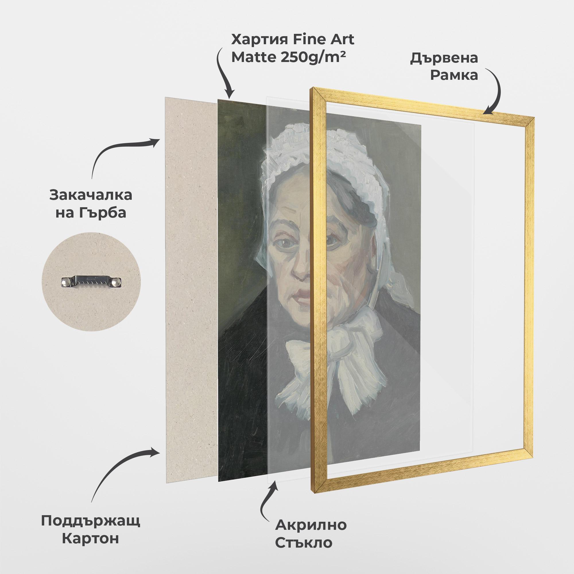 Рамкиран постер Portret Oude Vrouw mockup 1