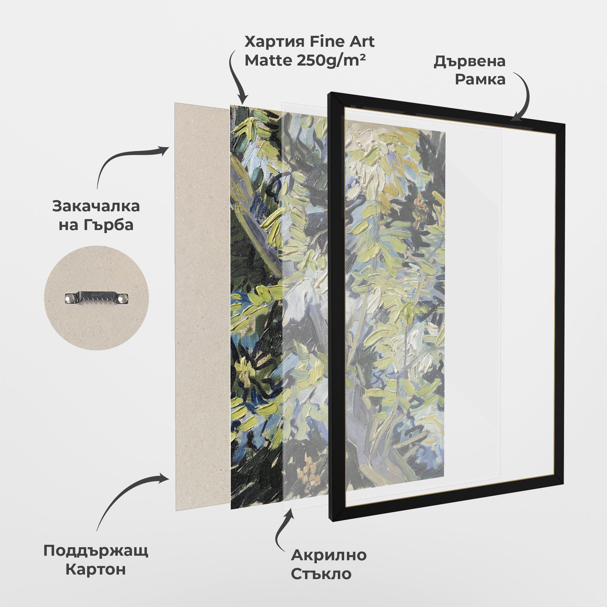 Рамкиран постер Blossoming Branches mockup 1