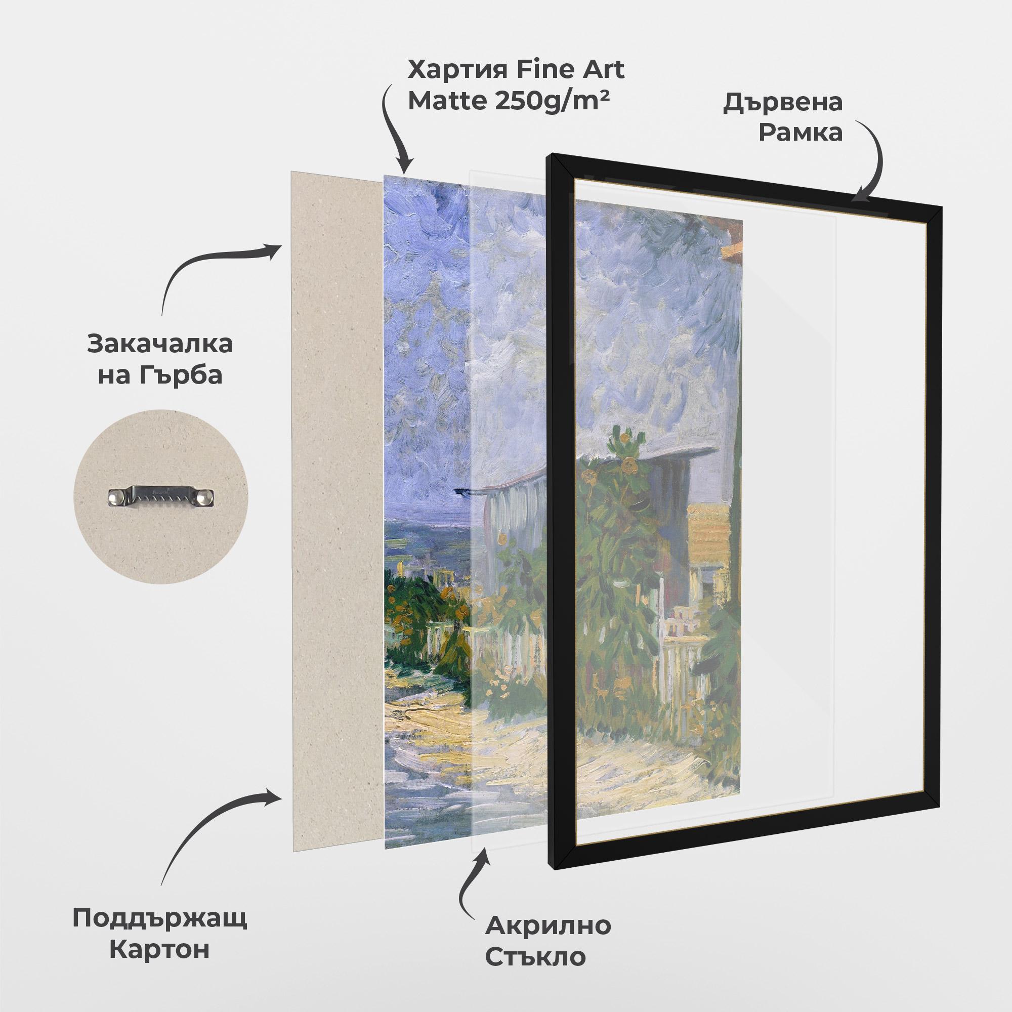 Рамкиран постер Shelter On Montmartre mockup 1