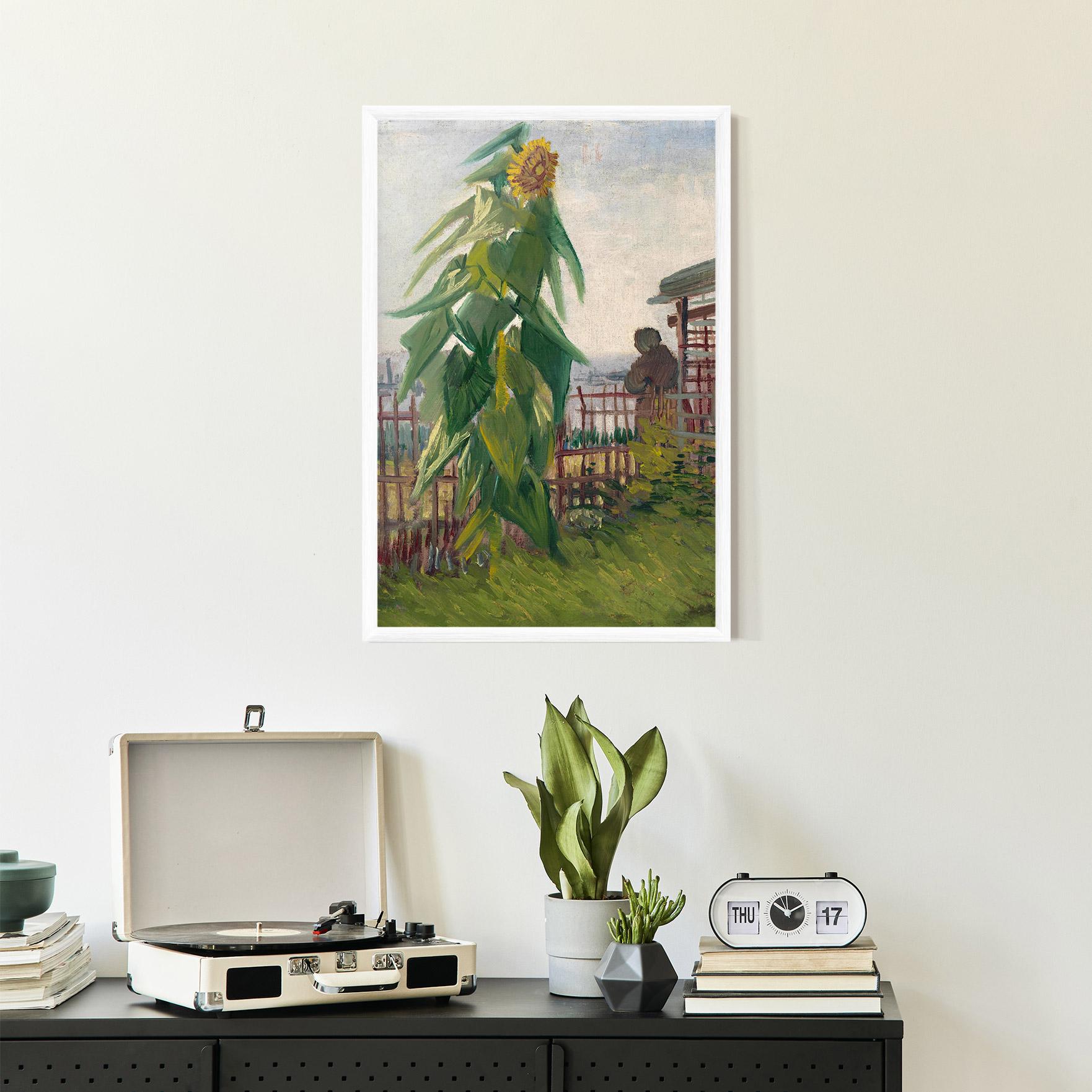 Рамкиран постер Allotment With Sunflower mockup 2