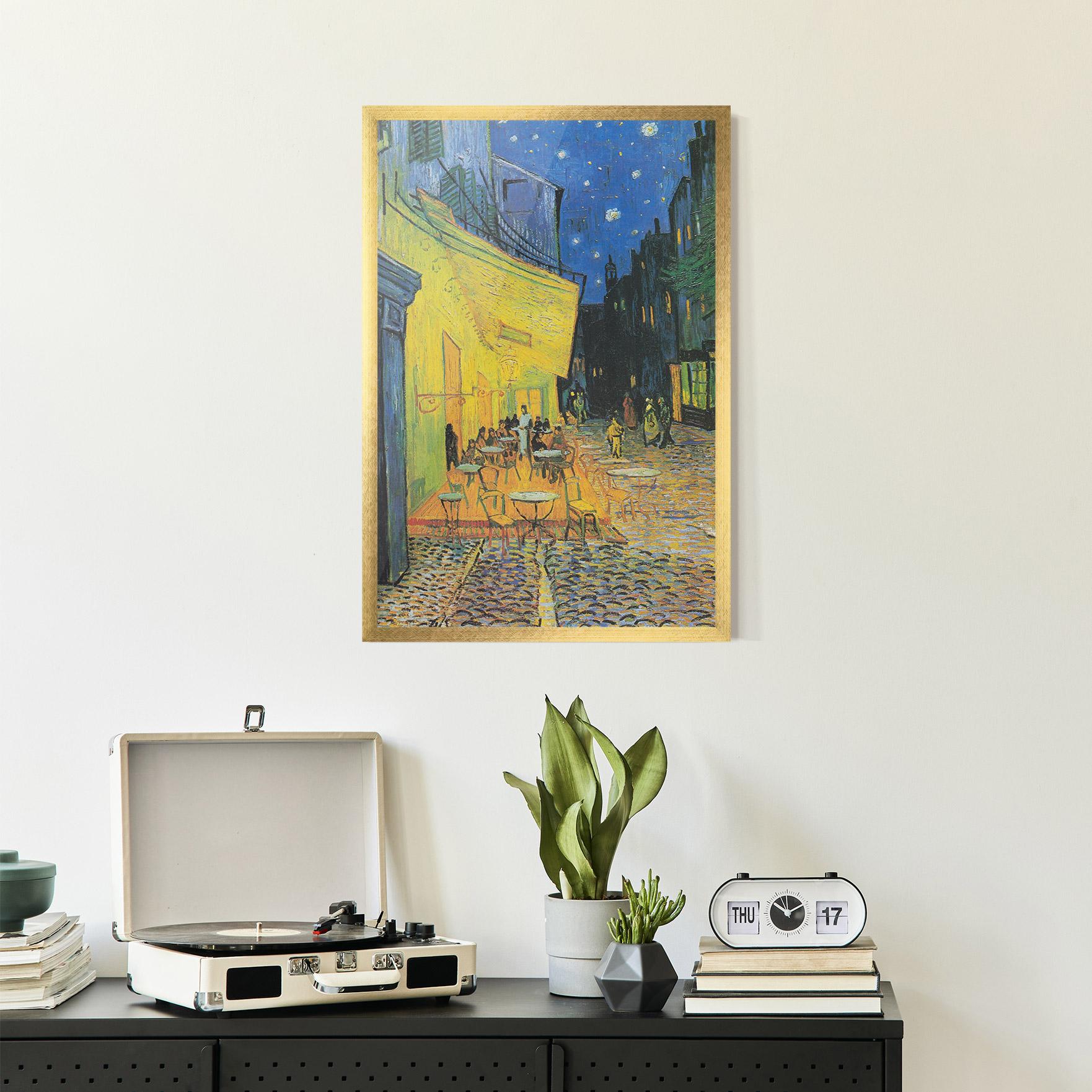 Рамкиран постер Cafe Terrace At Night mockup 2