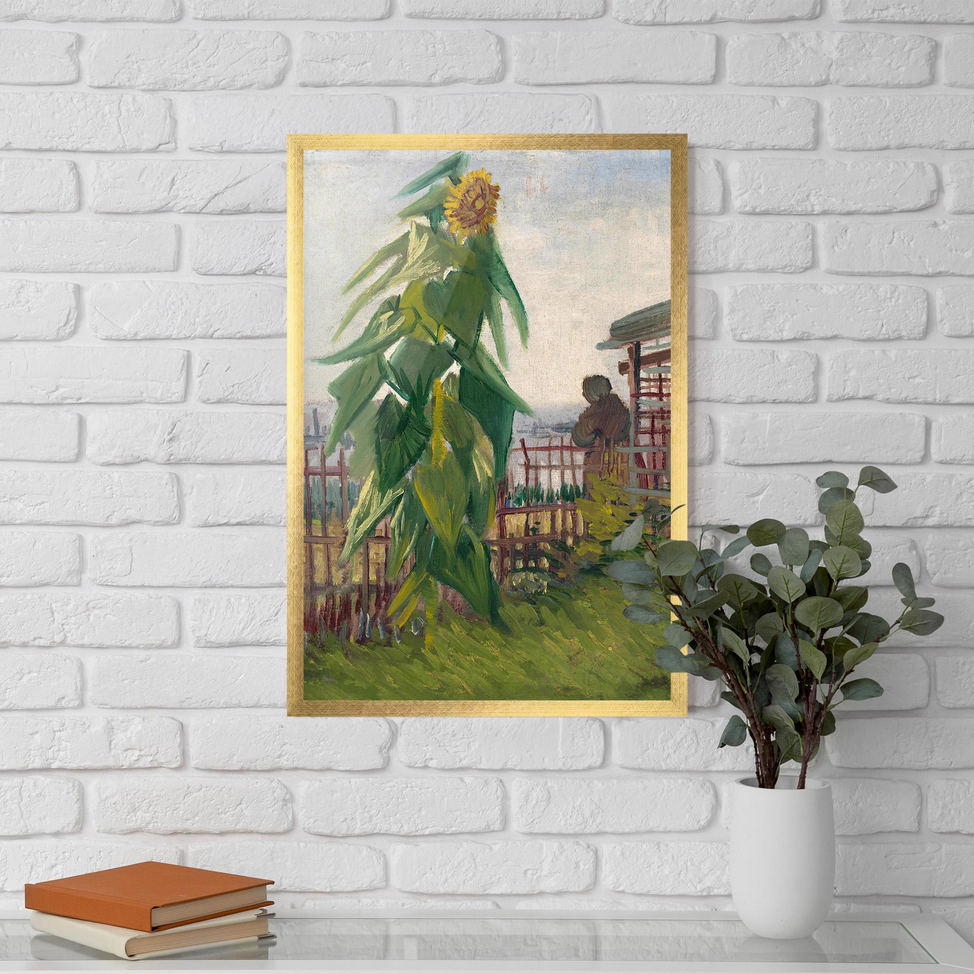 Рамкиран постер Allotment With Sunflower mockup 5